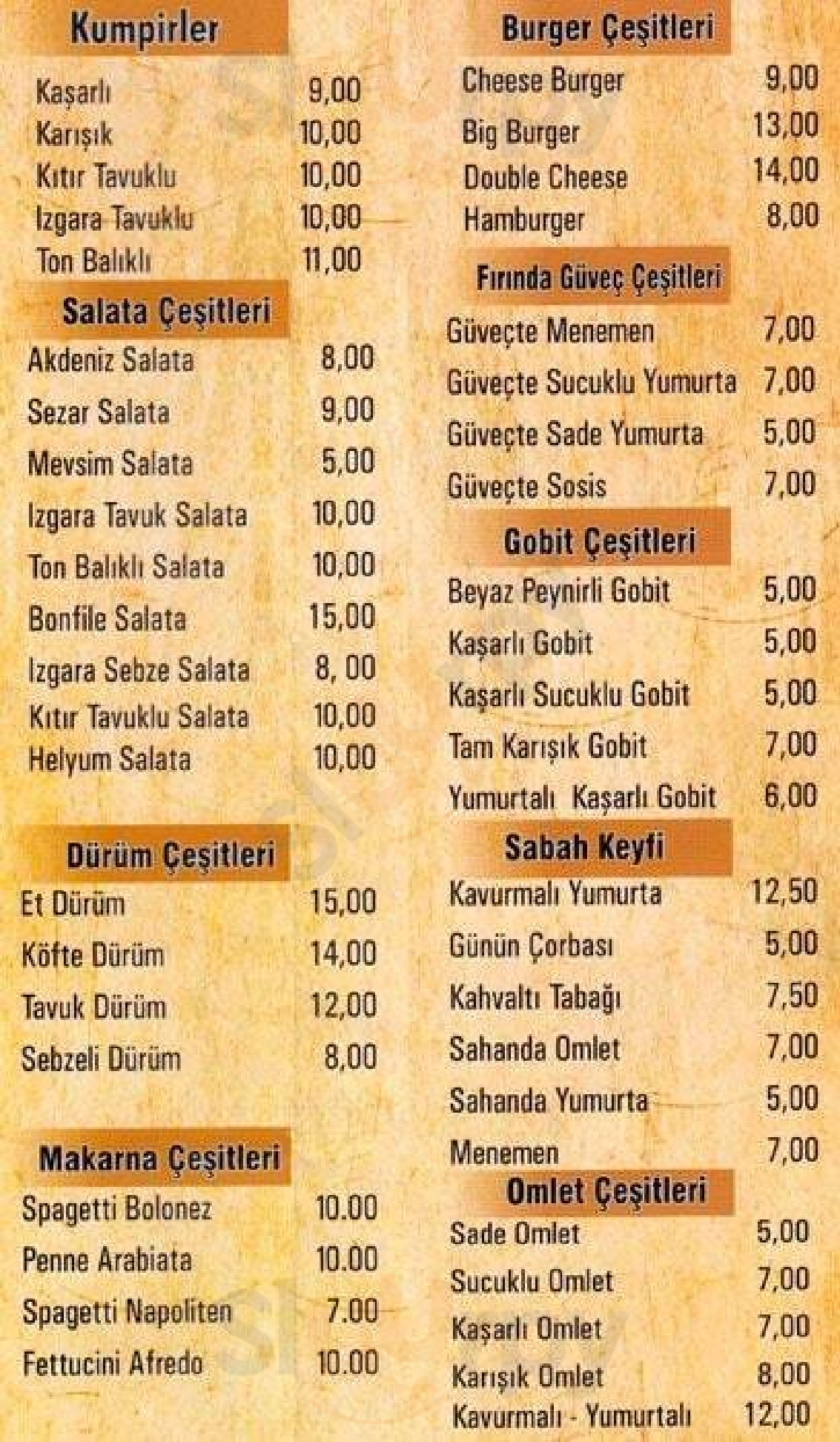 G.m.o Simitcii Cafe Ankara Menu - 1