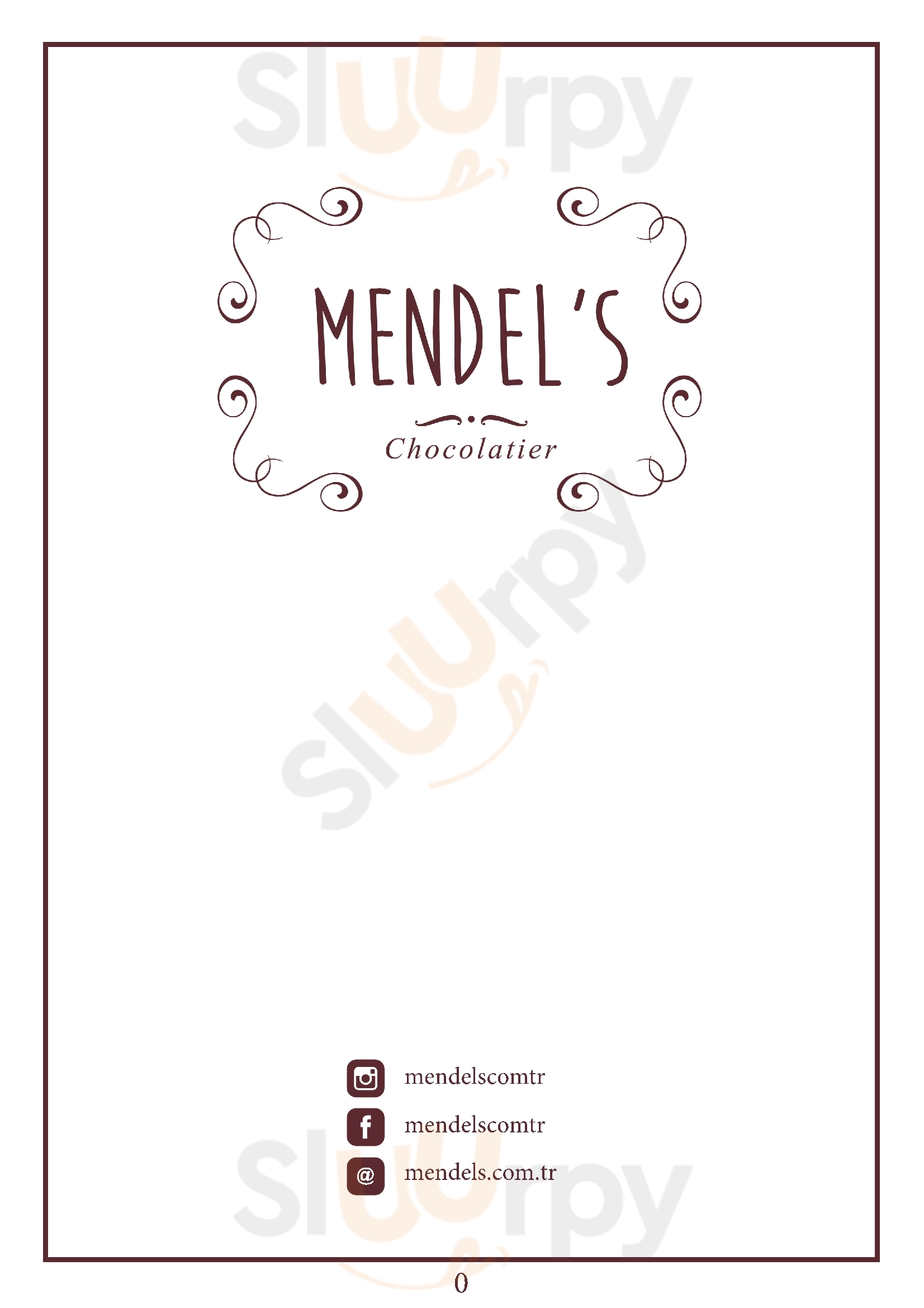 Cafe Mendel's Chocolatier İstanbul Menu - 1