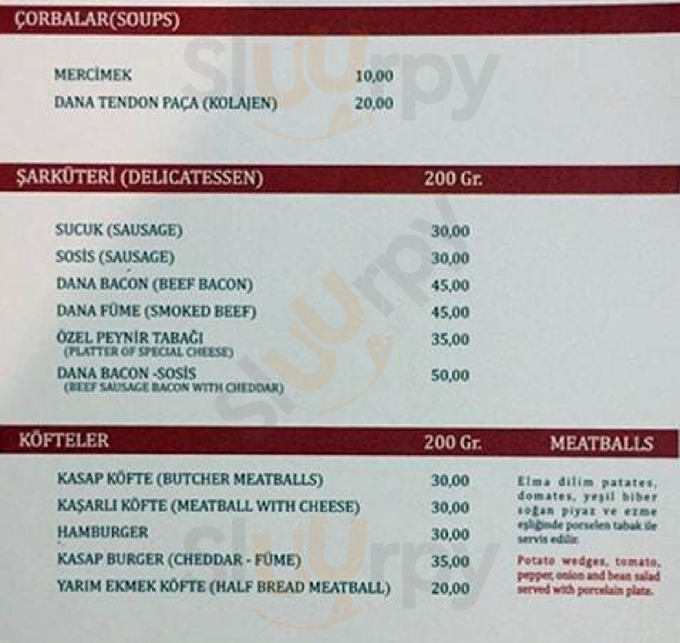 Meat & Meet İstanbul Menu - 1