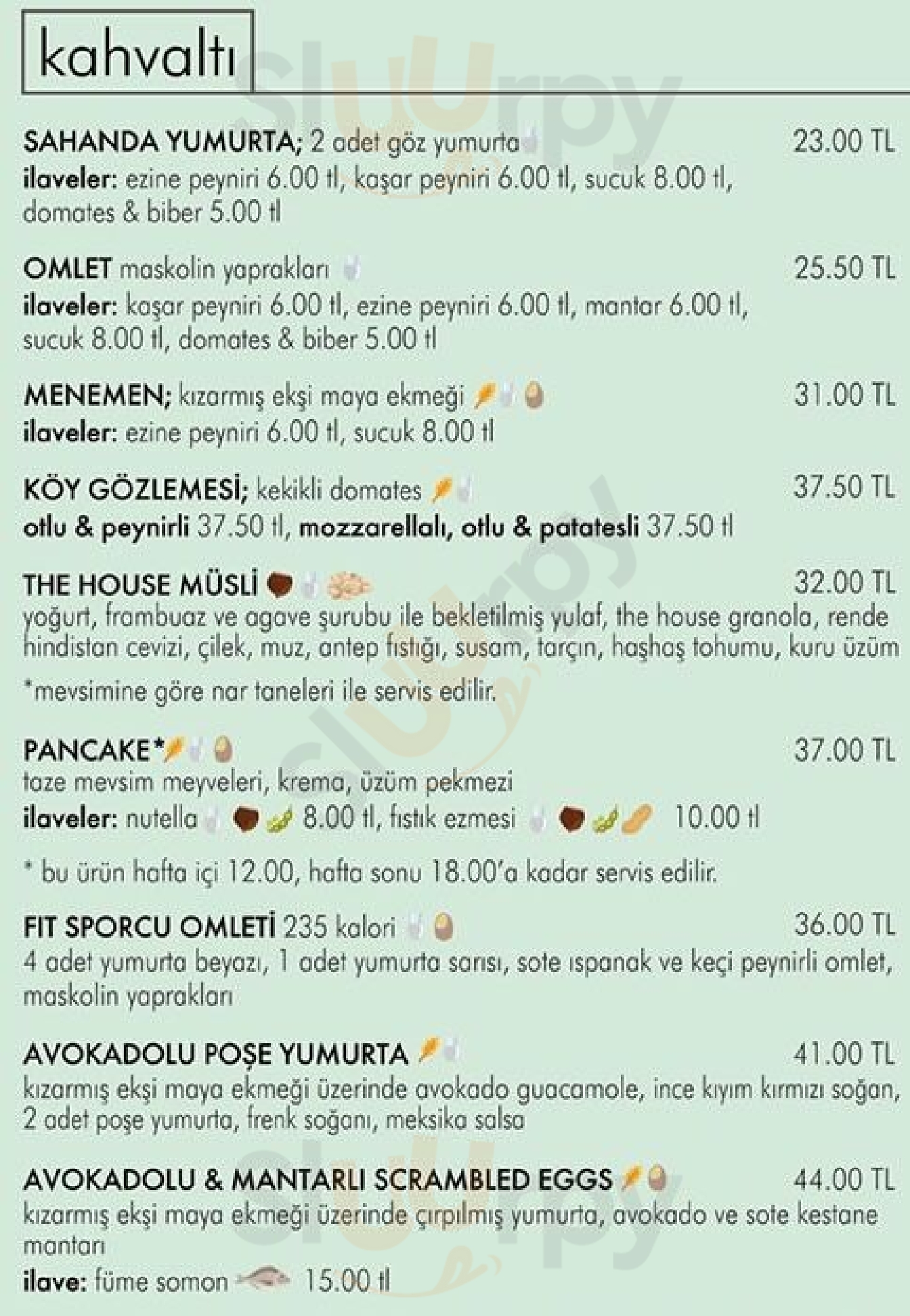 The House Cafe Ortaköy İstanbul Menu - 1