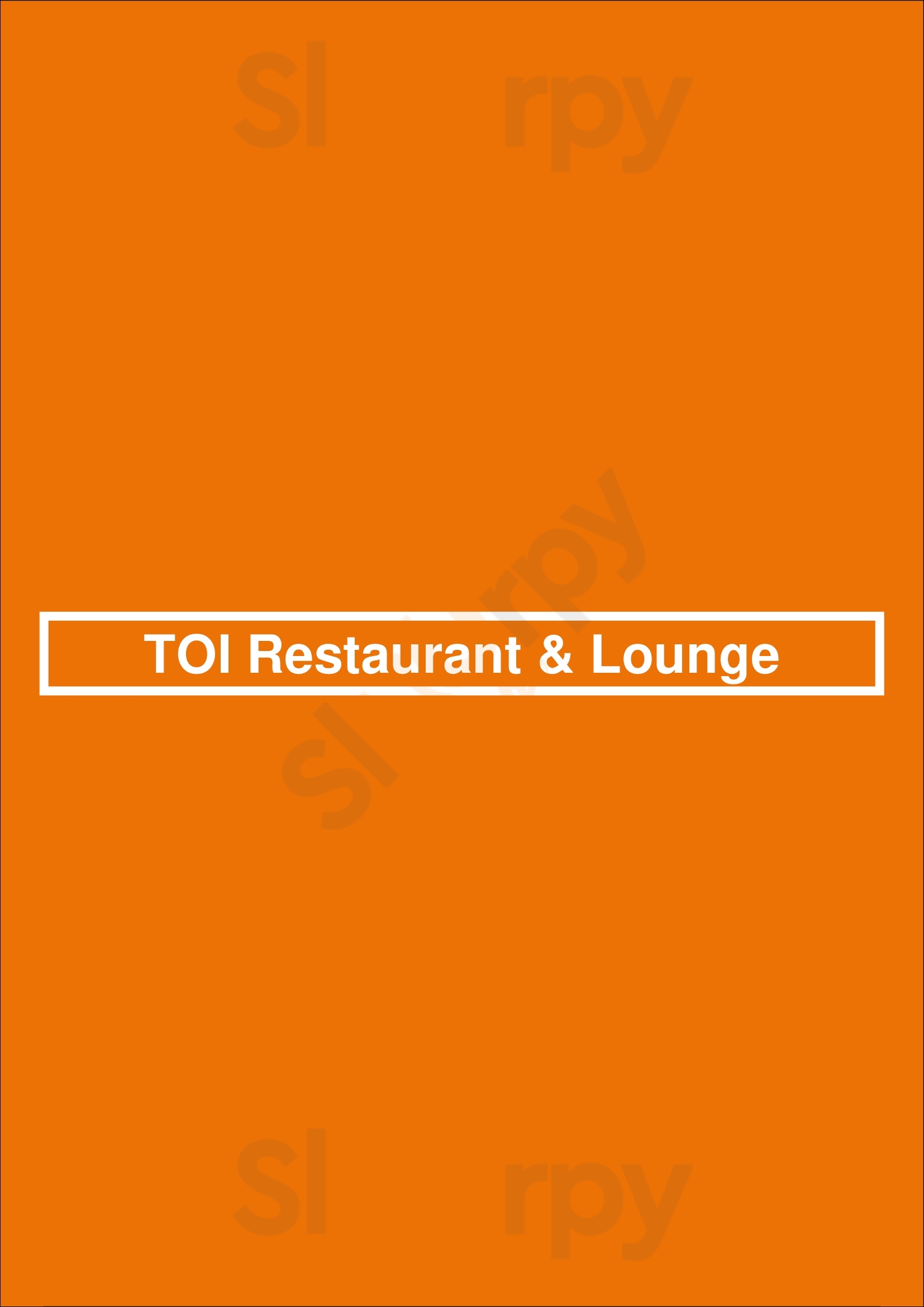 Toi Restaurant & Lounge İstanbul Menu - 1