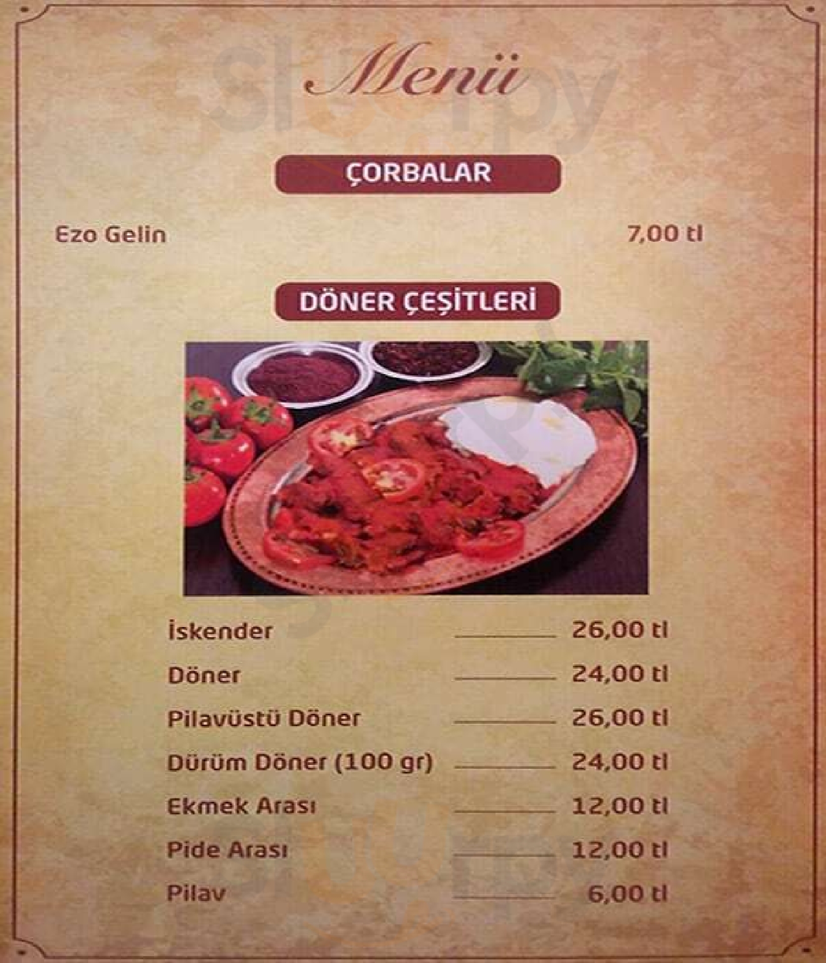 Nur Kebap İstanbul Menu - 1