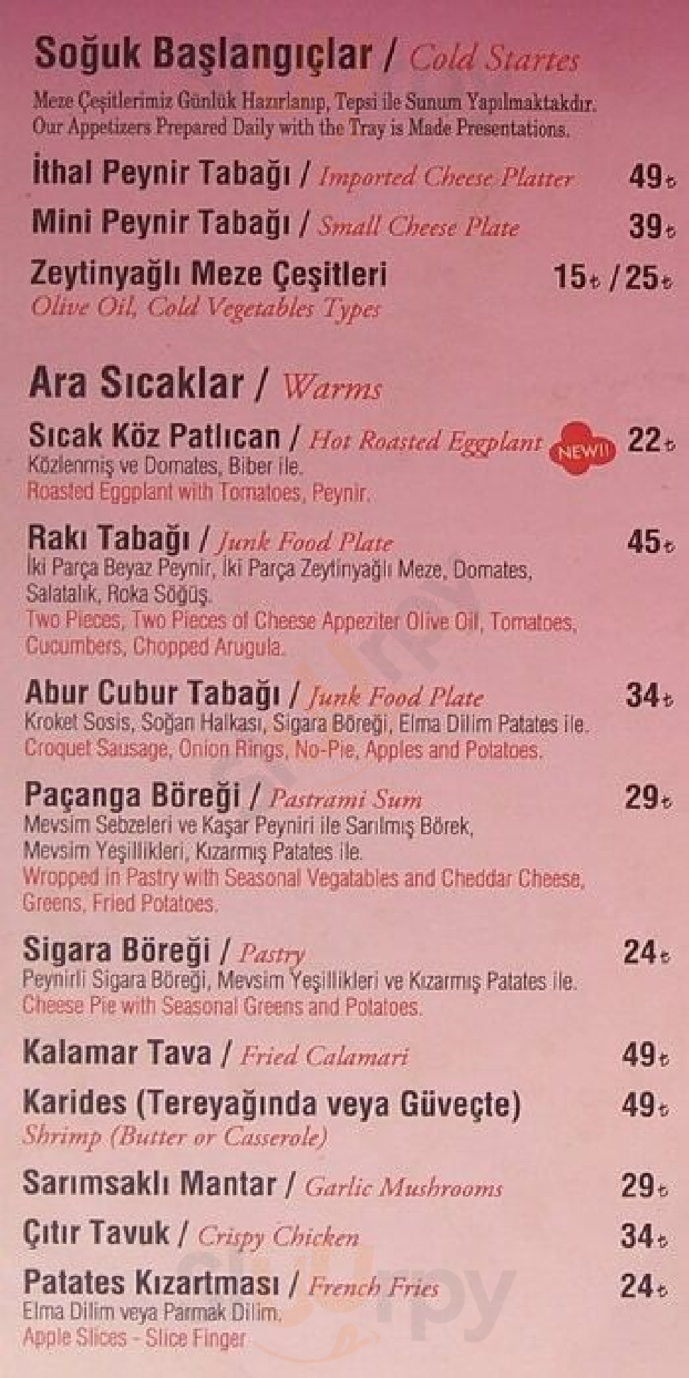 La Fee İstanbul Menu - 1