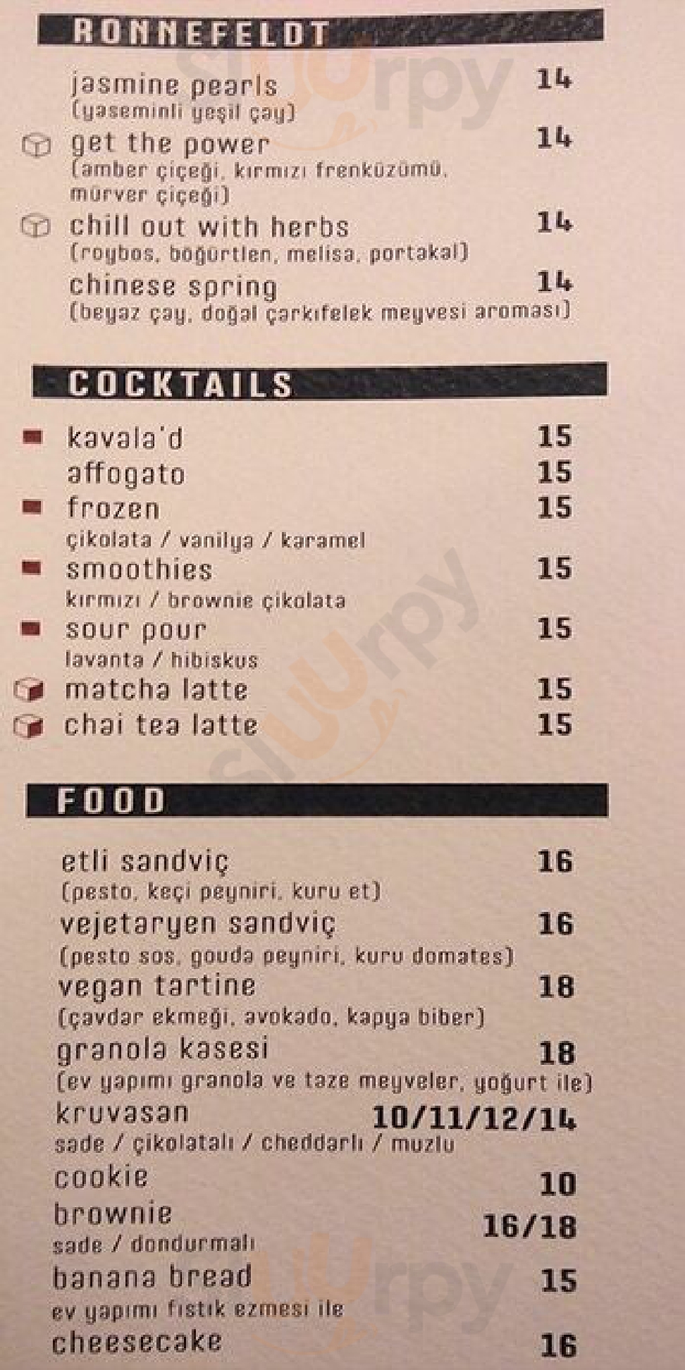 Kava Coffee İstanbul Menu - 1