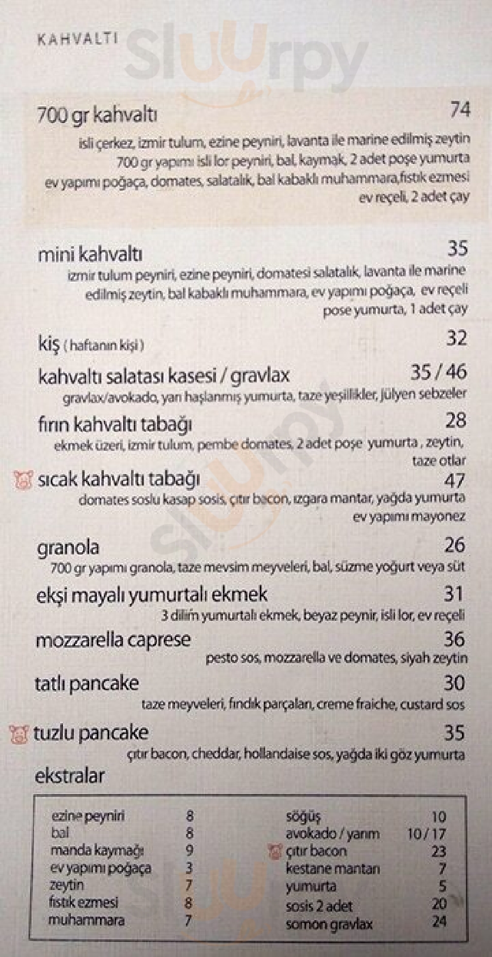 700gr Bakery & Cafe İstanbul Menu - 1