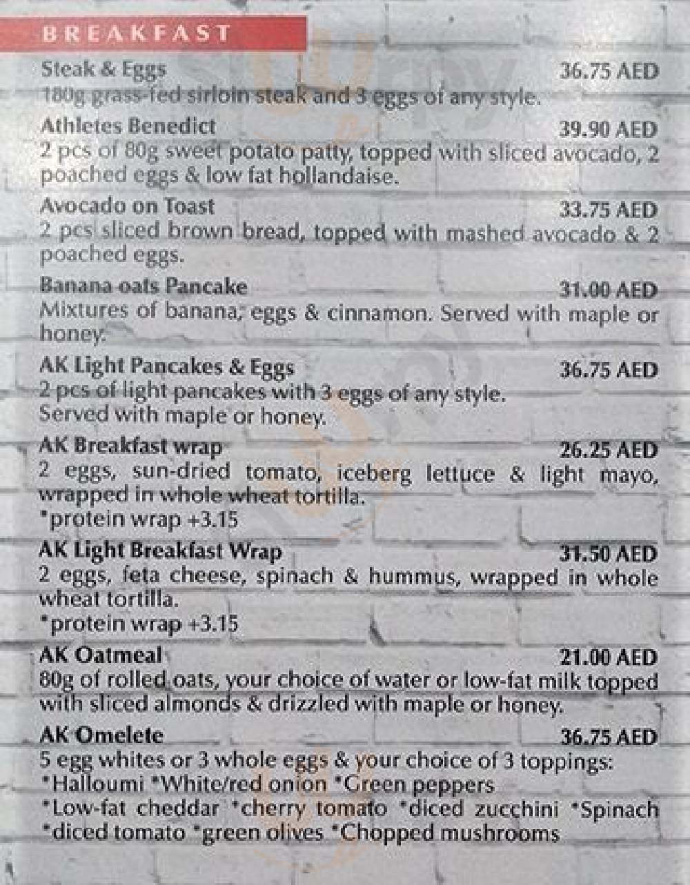 ‪athletes Kitchen‬ دُبي Menu - 1