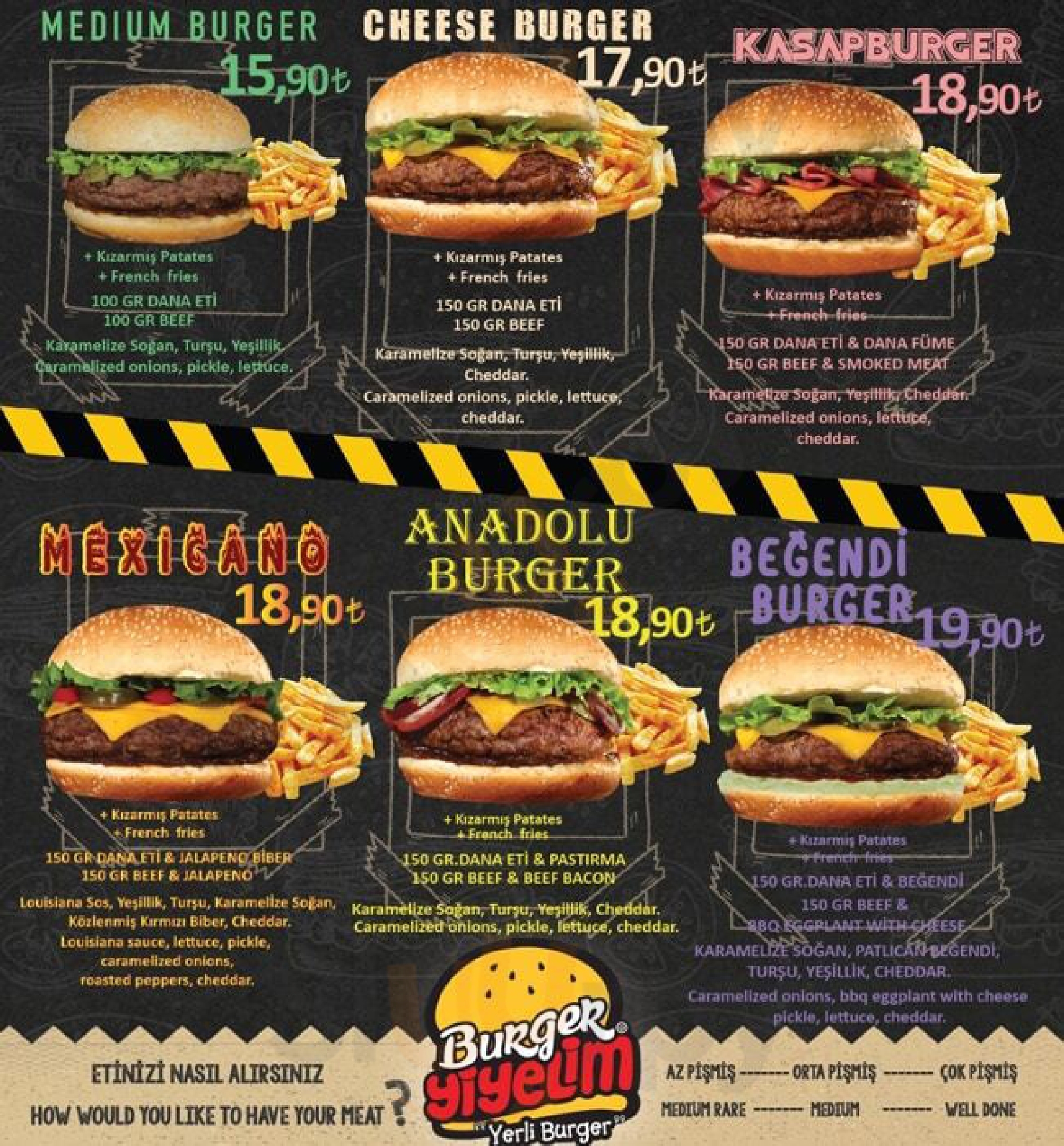 Burger Yiyelim İstanbul Menu - 1