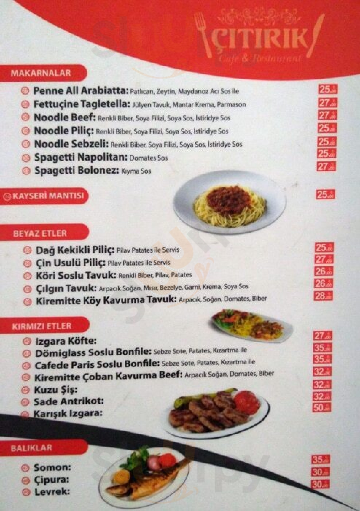 Çıtırık Et & Balık Restaurant İstanbul Menu - 1