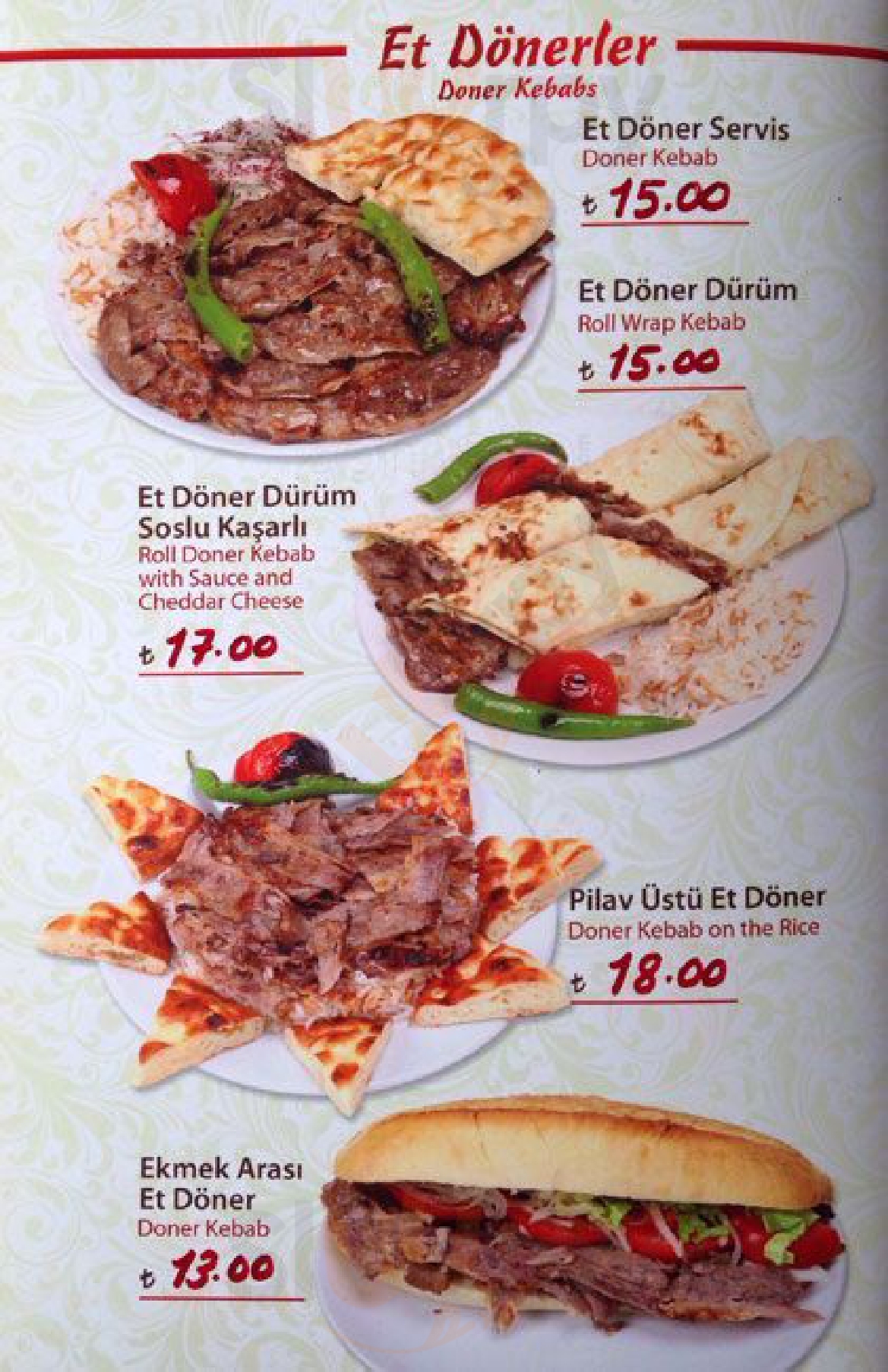 Ova Yaprak Doner Ankara Menu - 1