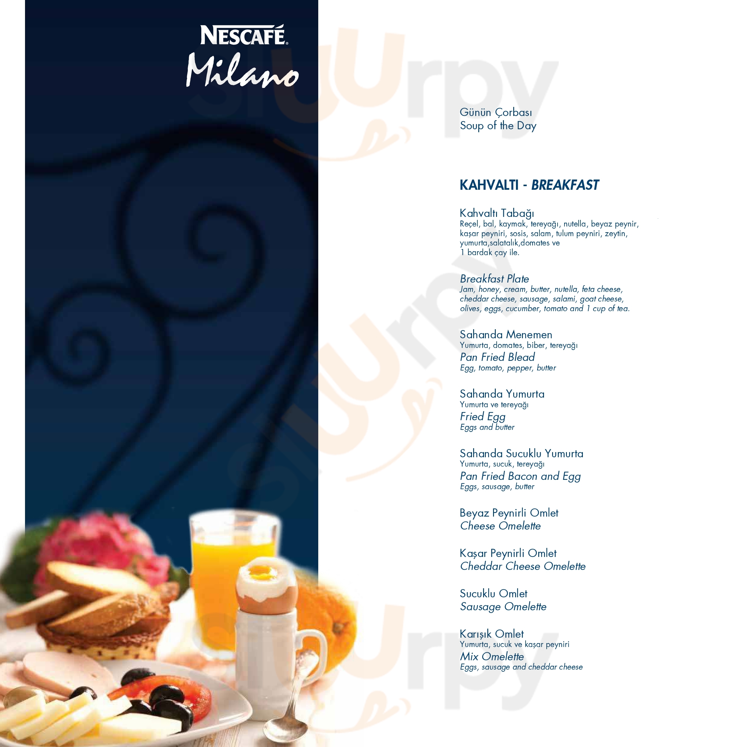 Main Menu - Symbol Fal Cafe