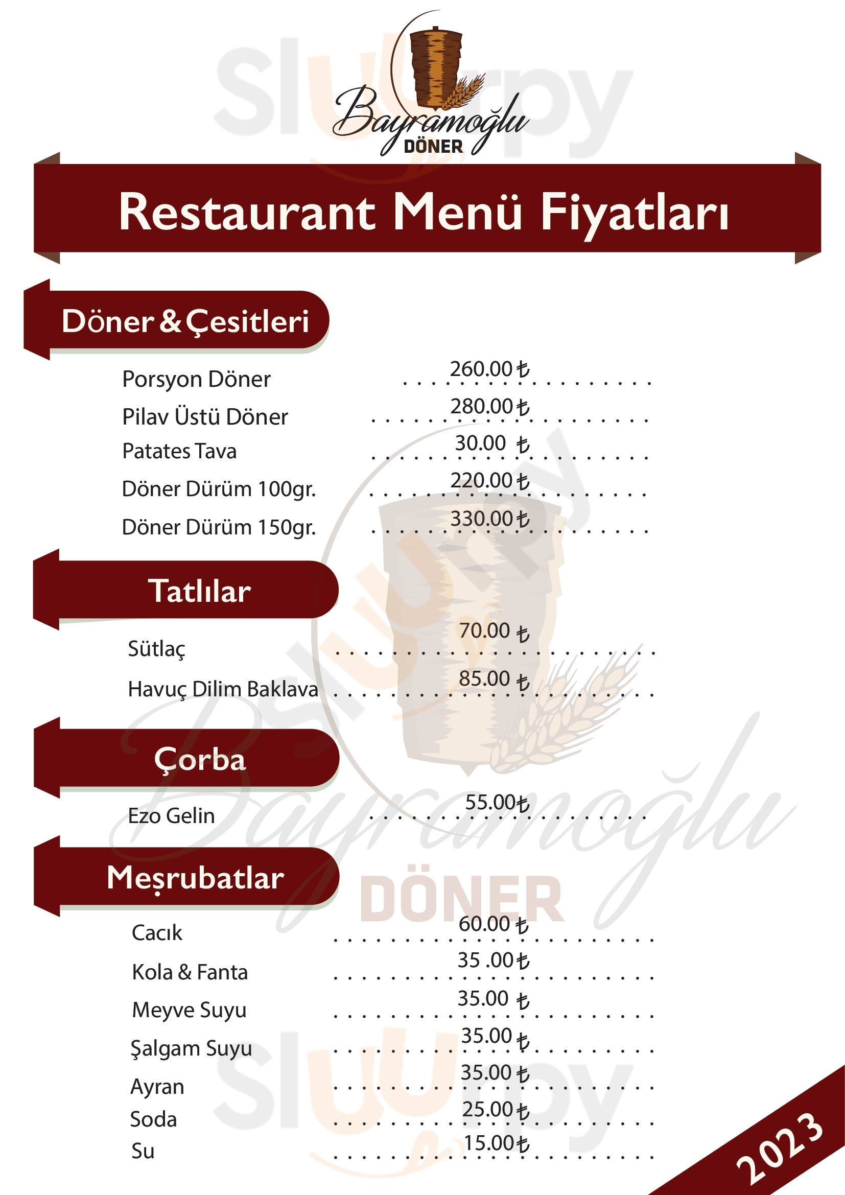 Ruzgar Fast Food Cafe İstanbul Menu - 1