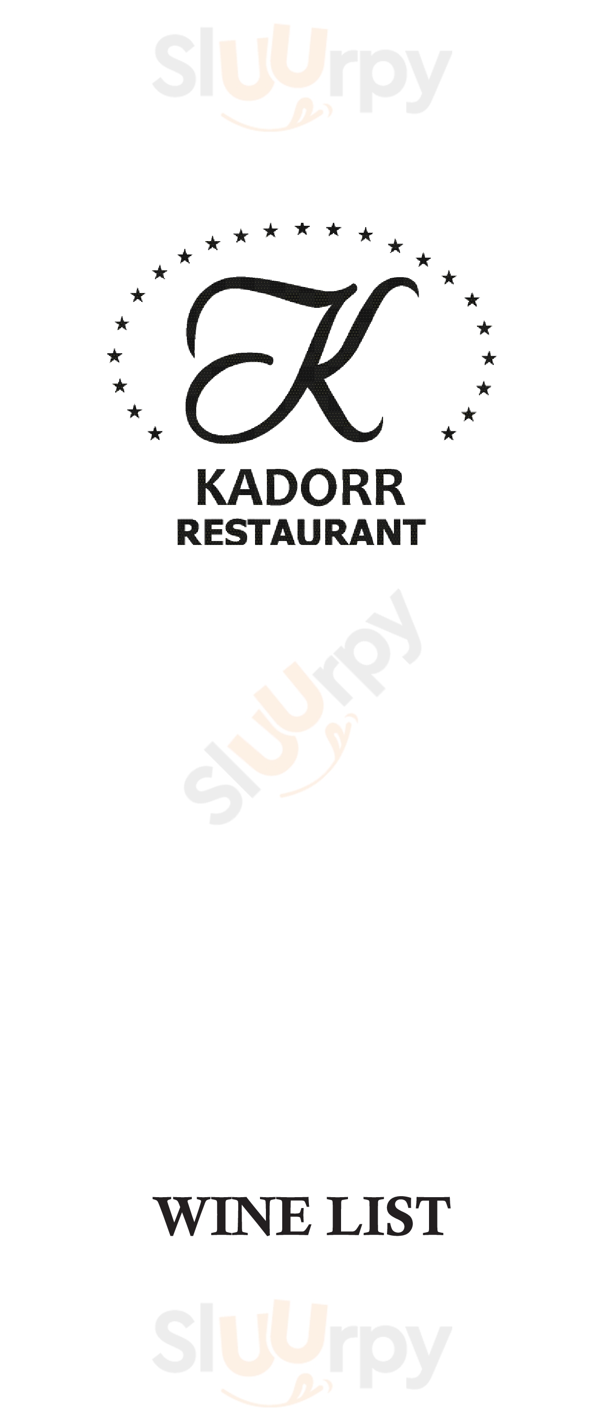 Kadorr Restaurant Odessa Menu - 1