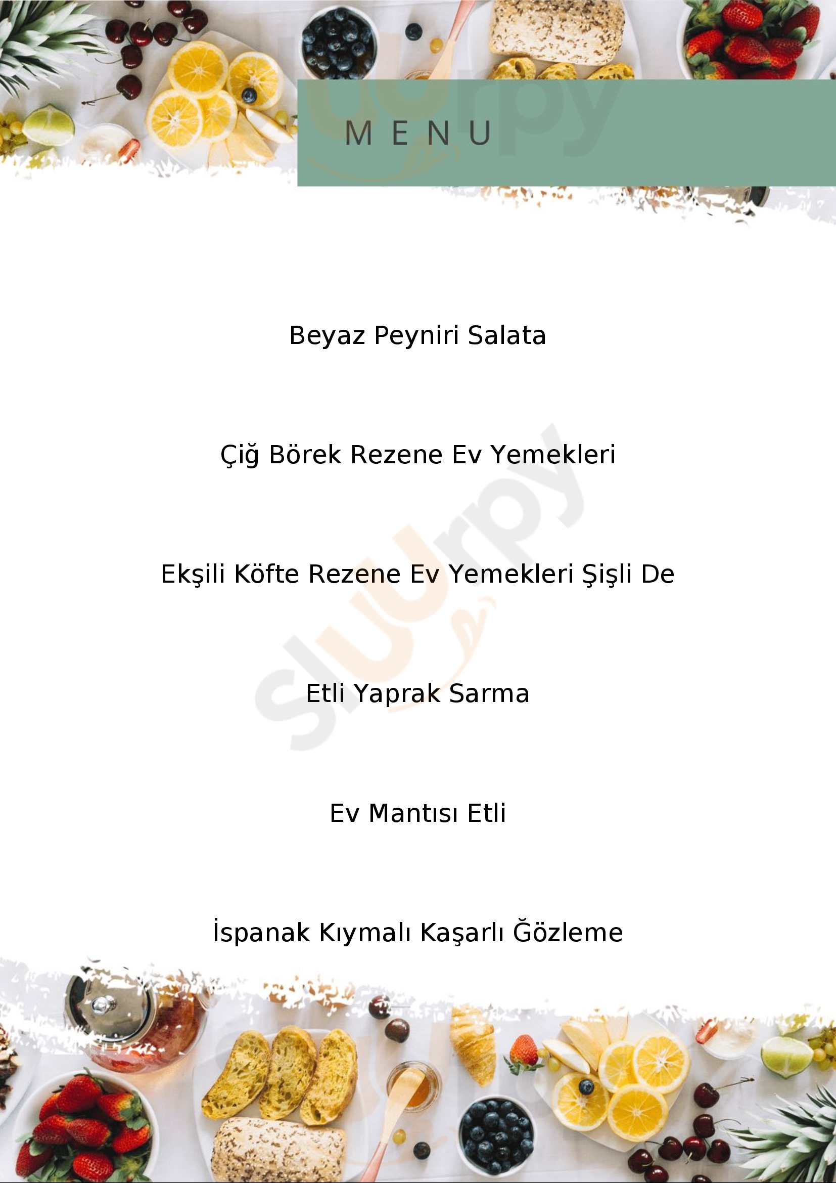 Rezene Yemek İstanbul Menu - 1