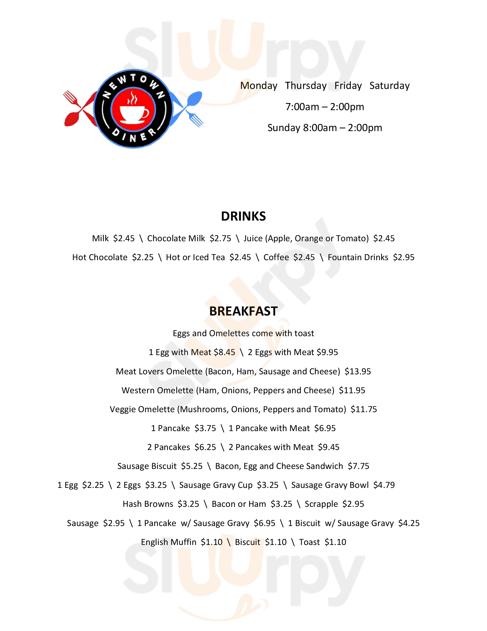 New Town Diner Antalya Menu - 1