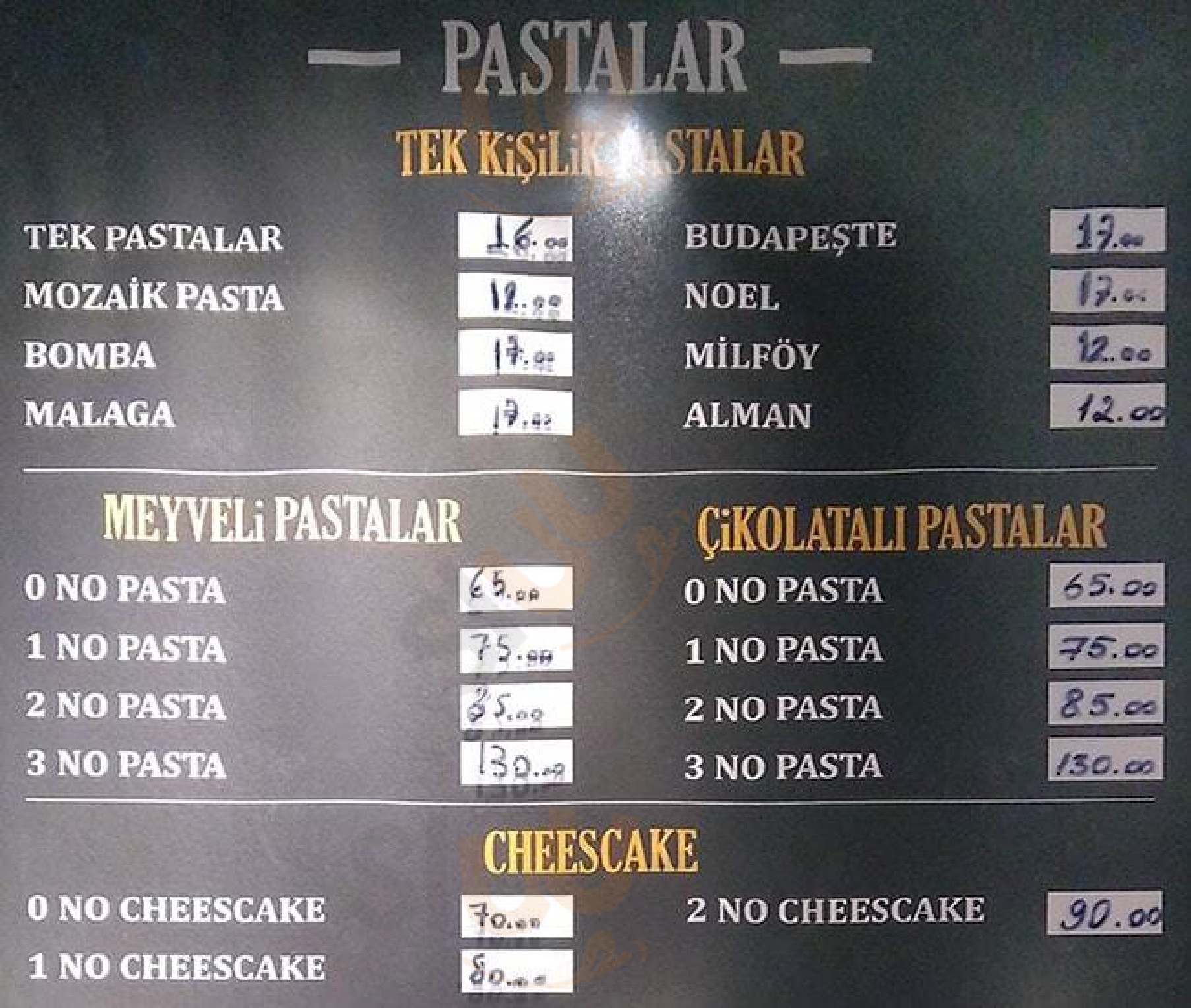 Kuba Pasta Cafe Restaurant İstanbul Menu - 1