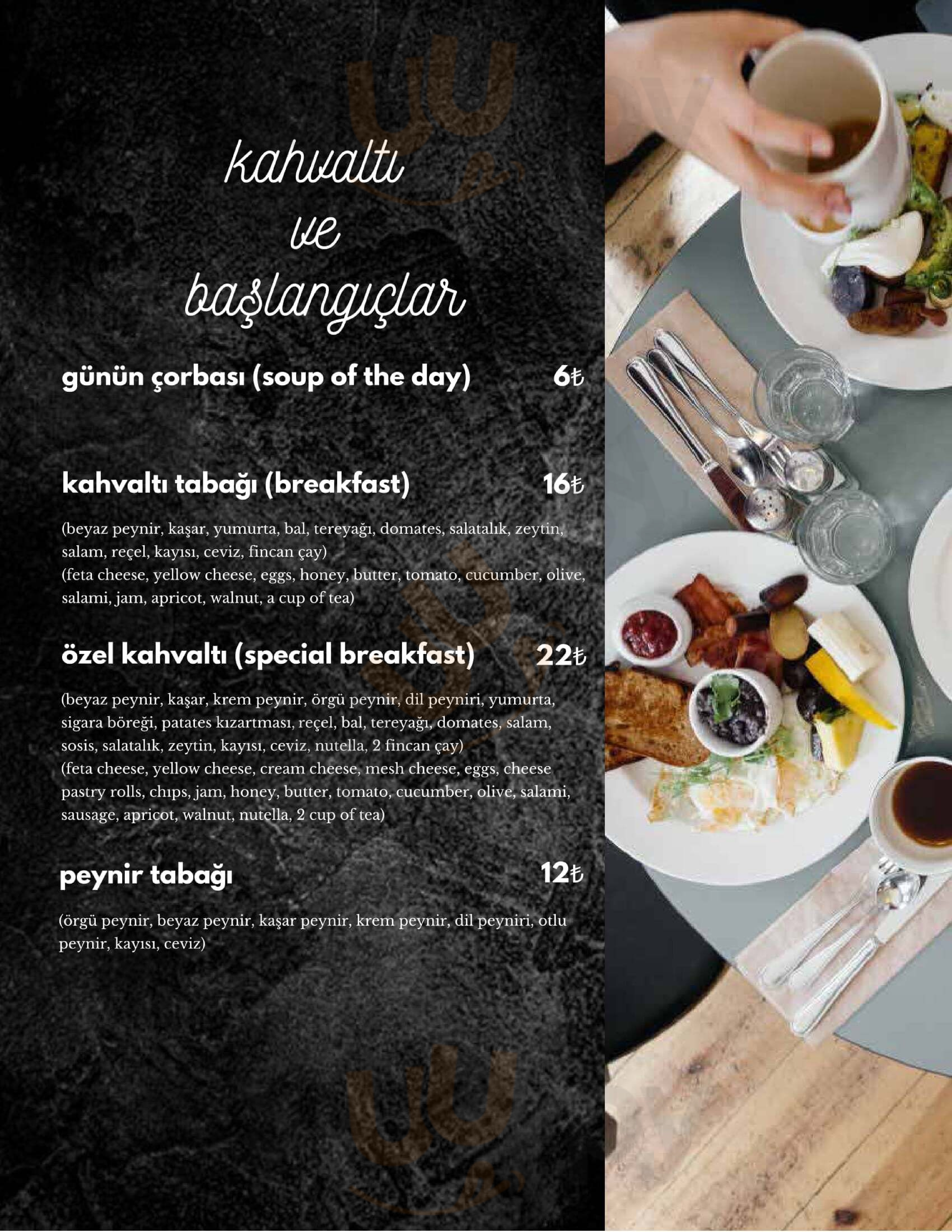 Valens Cafe & Bistro İstanbul Menu - 1