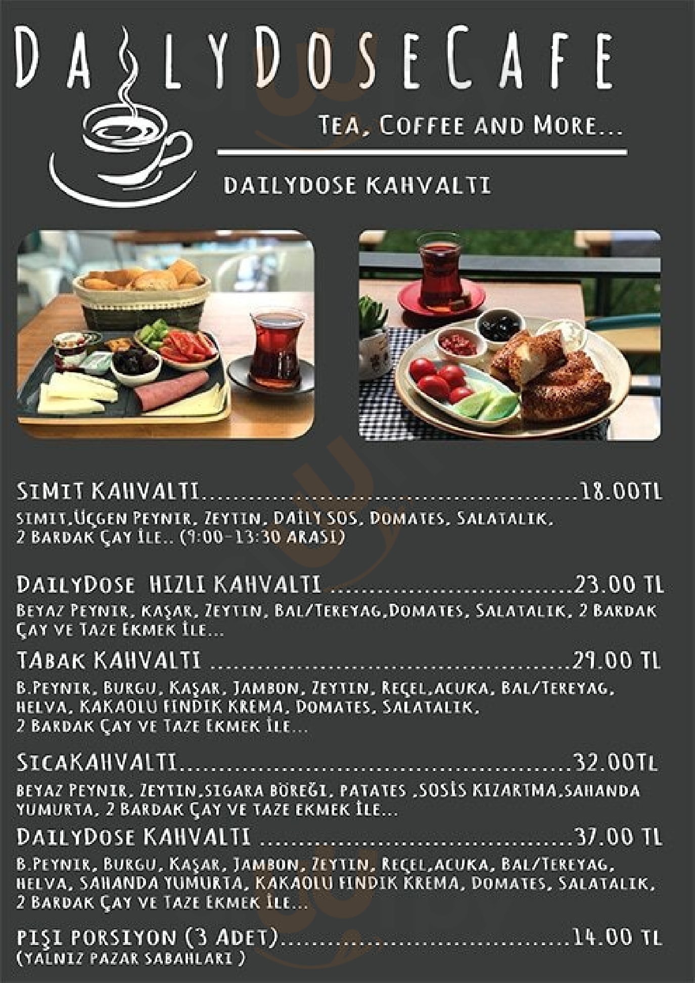 Daily Dose Cafe İstanbul Menu - 1