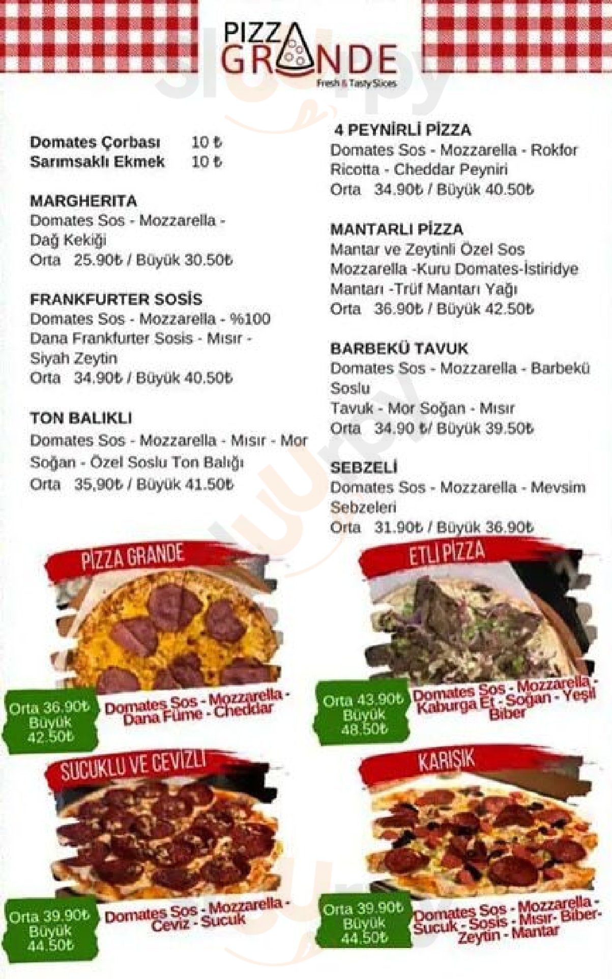 Pizza Grande İstanbul Menu - 1