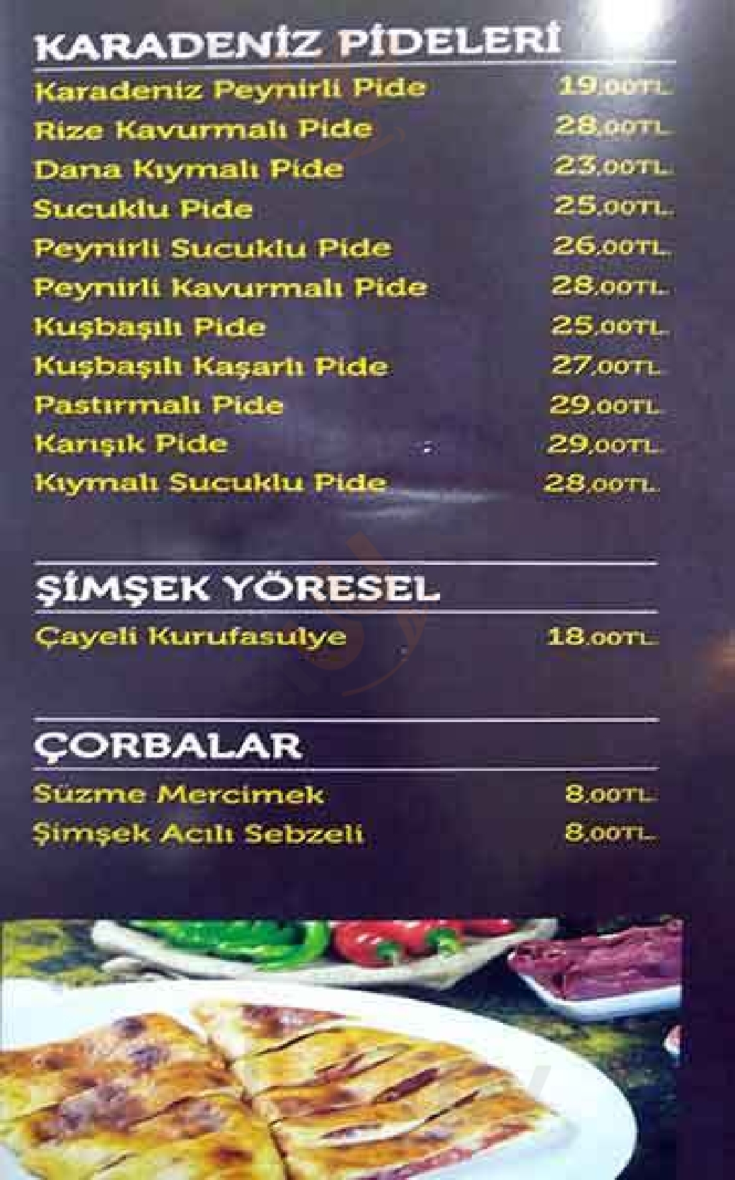 Simsek Pide & Doner İstanbul Menu - 1