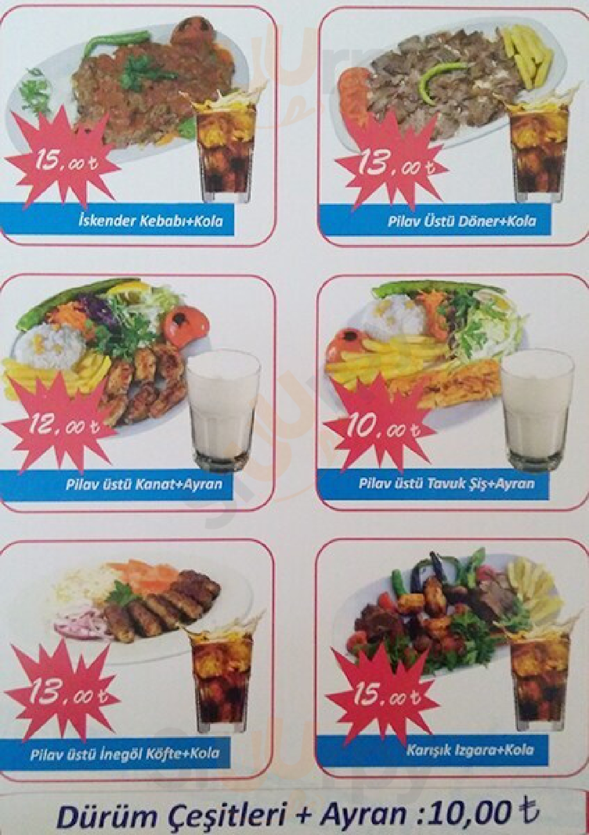 Bizim İnegöl Köfte Salonu İstanbul Menu - 1