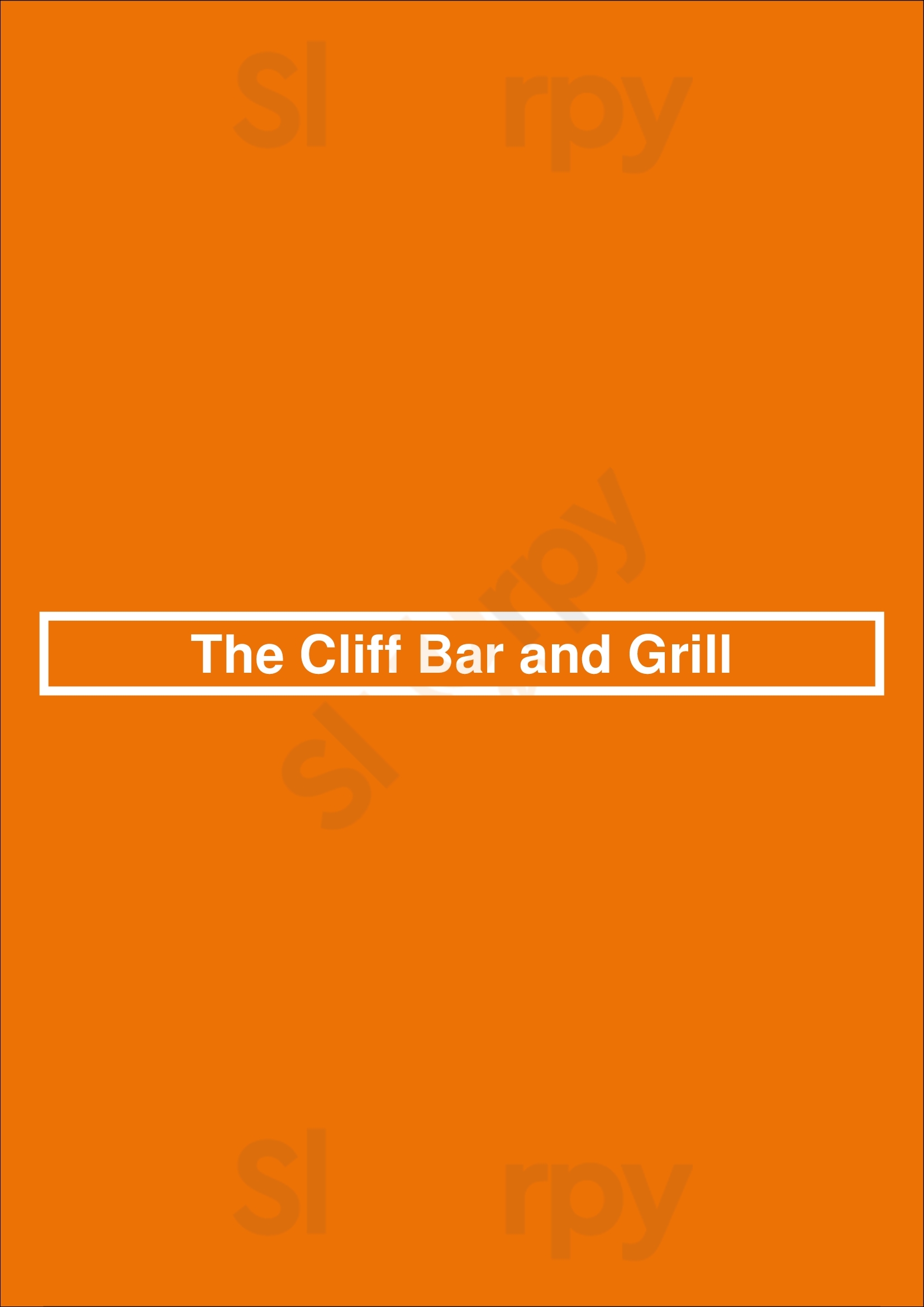 The Cliff Bar And Grill มะเร็ต Menu - 1