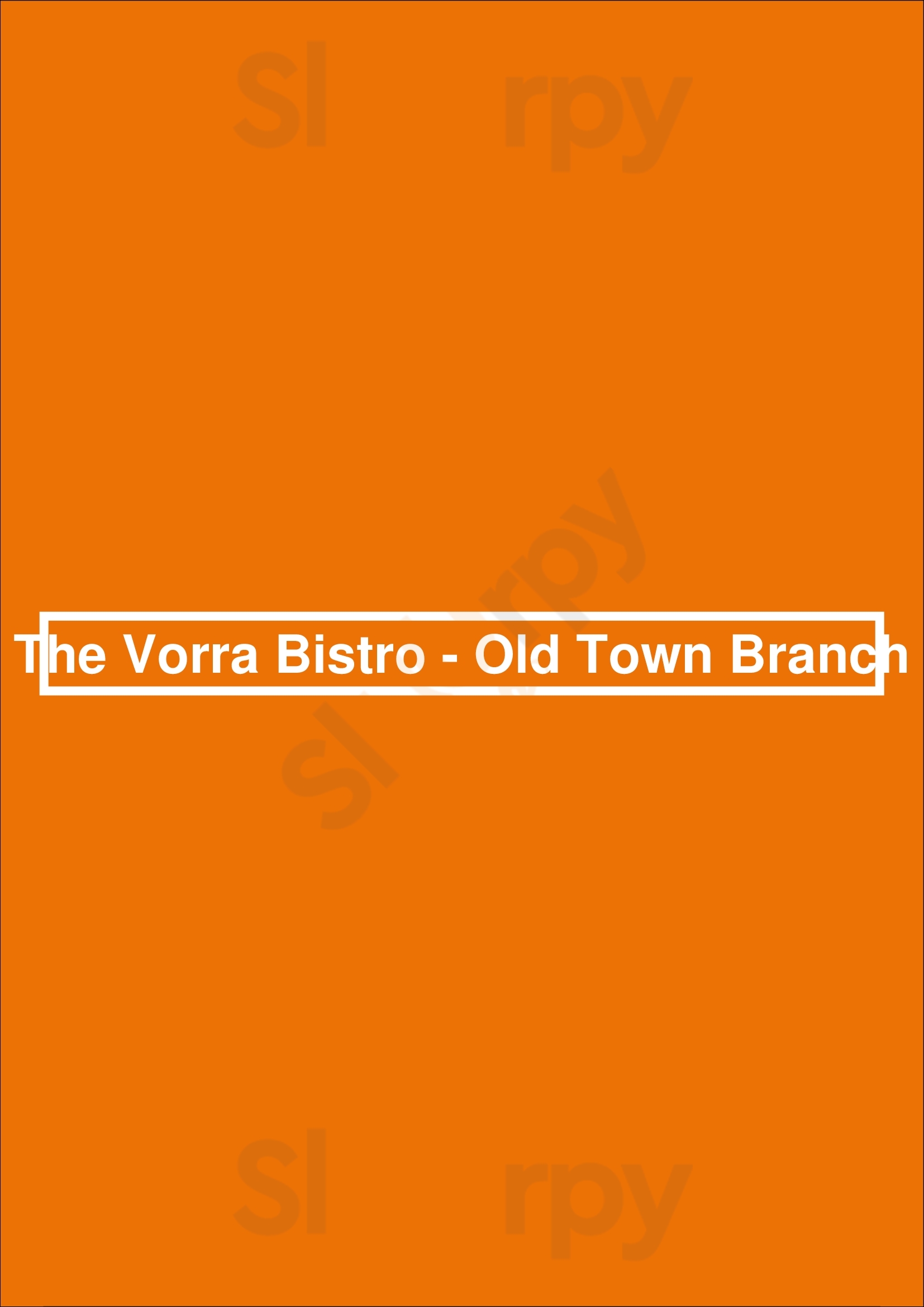 The Vorra Bistro - Old Town Branch เมืองเชียงใหม่ Menu - 1