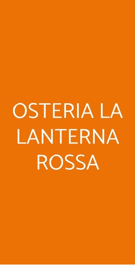 Osteria La Lanterna Rossa, Soverato