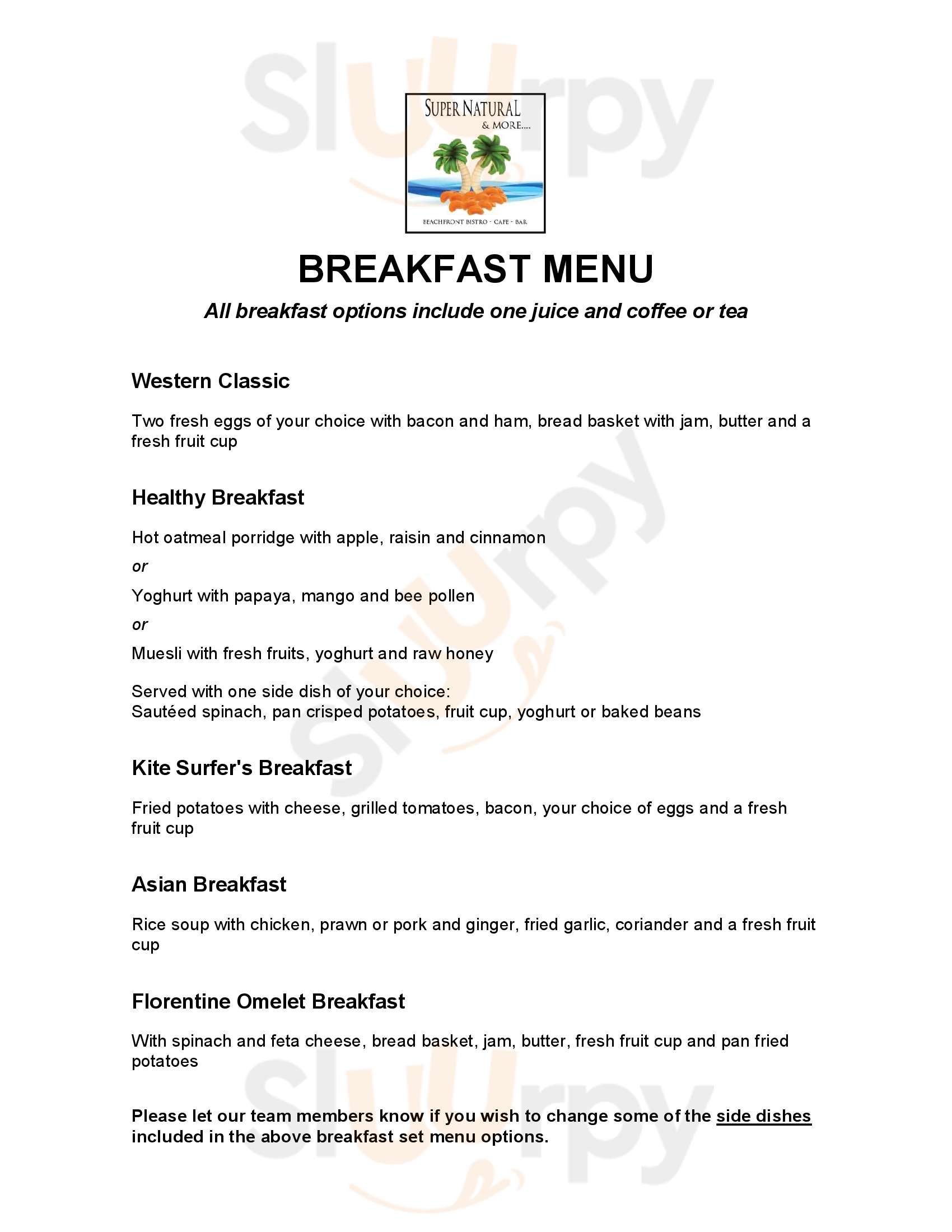 Friendship Beach Resort & Spa By Icheck Inn ราไวย์ Menu - 1