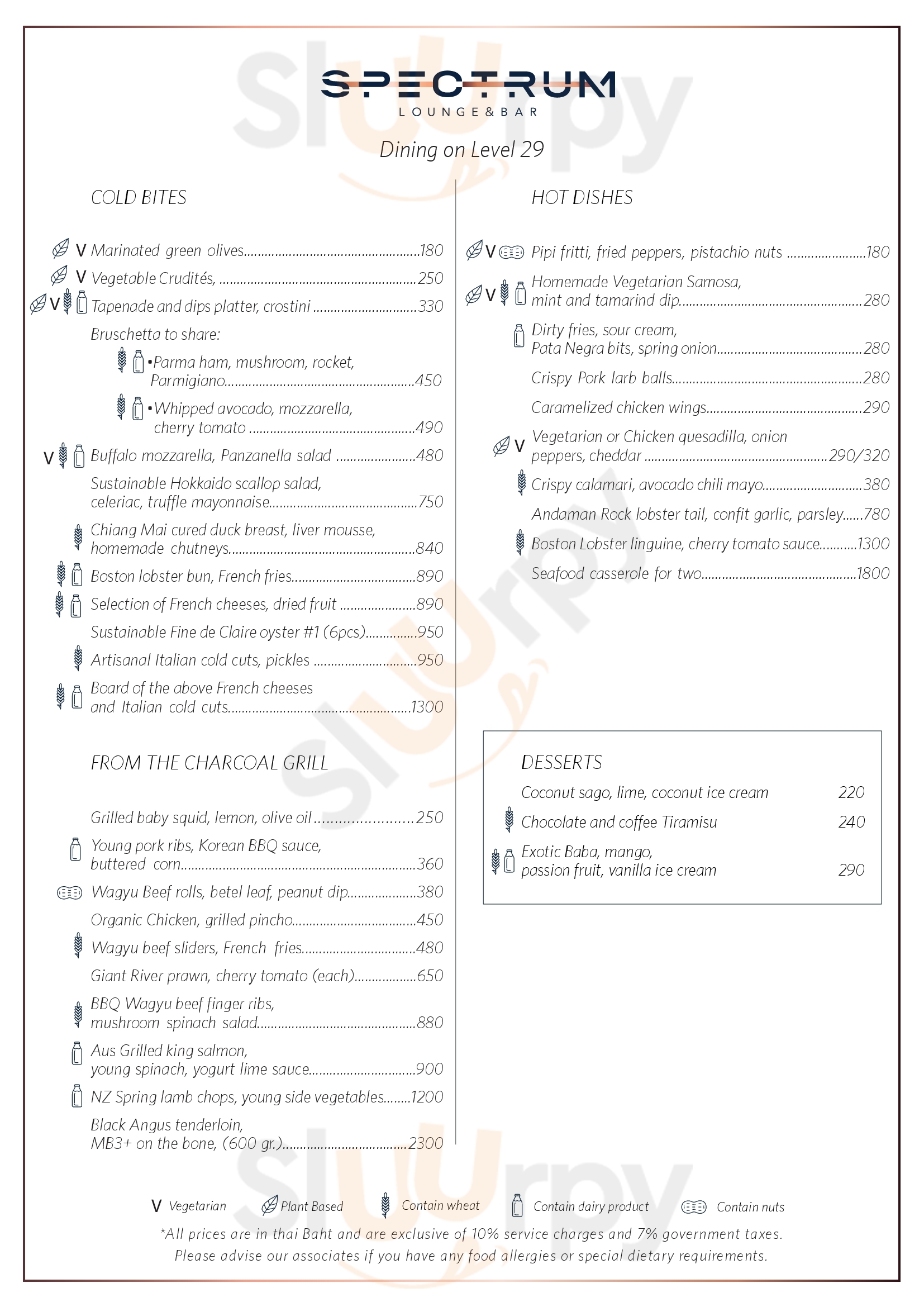 Spectrum Lounge & Bar กรุงเทพมหานคร (กทม.) Menu - 1