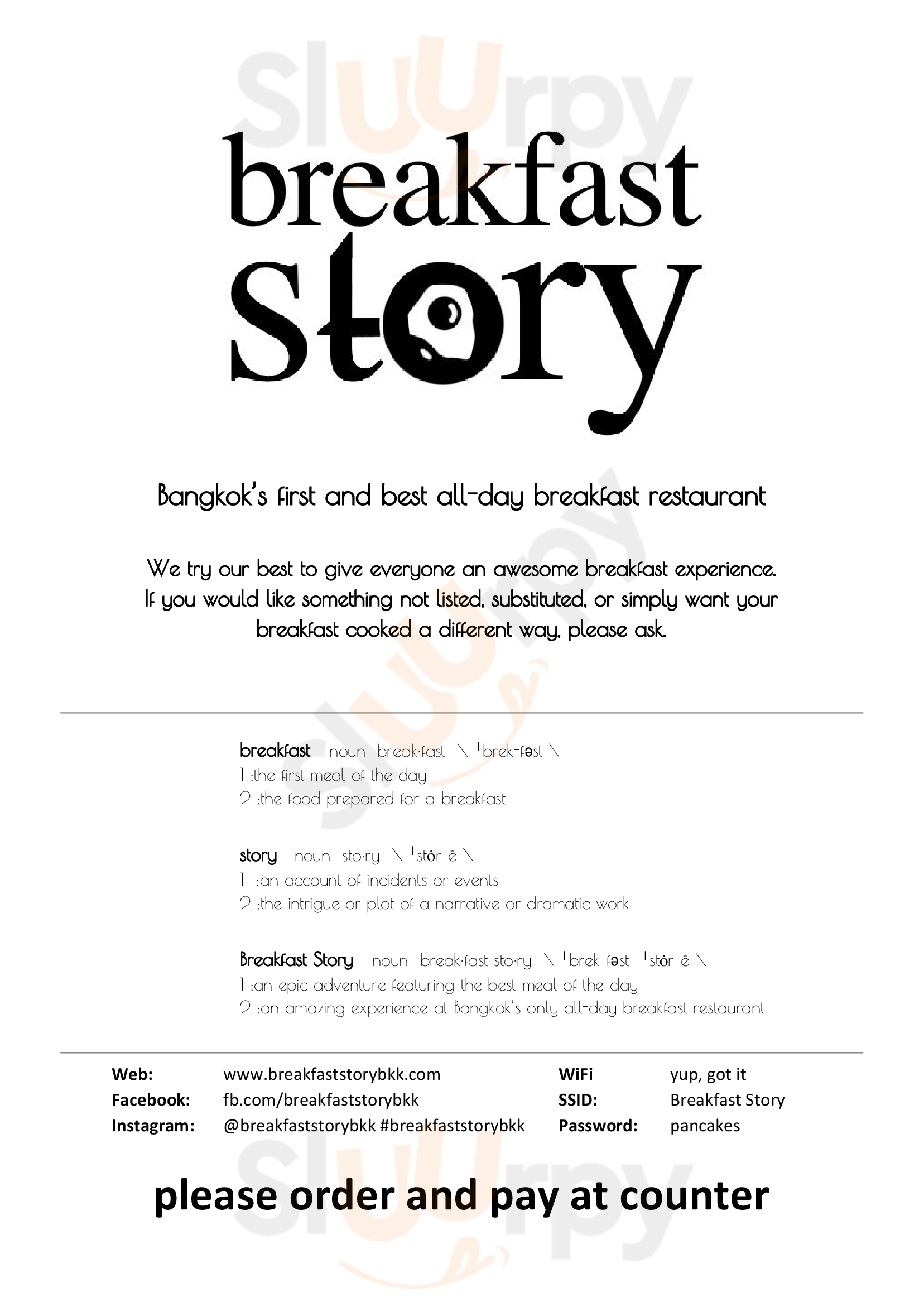 Breakfast Story Phrom Phong กรุงเทพมหานคร (กทม.) Menu - 1