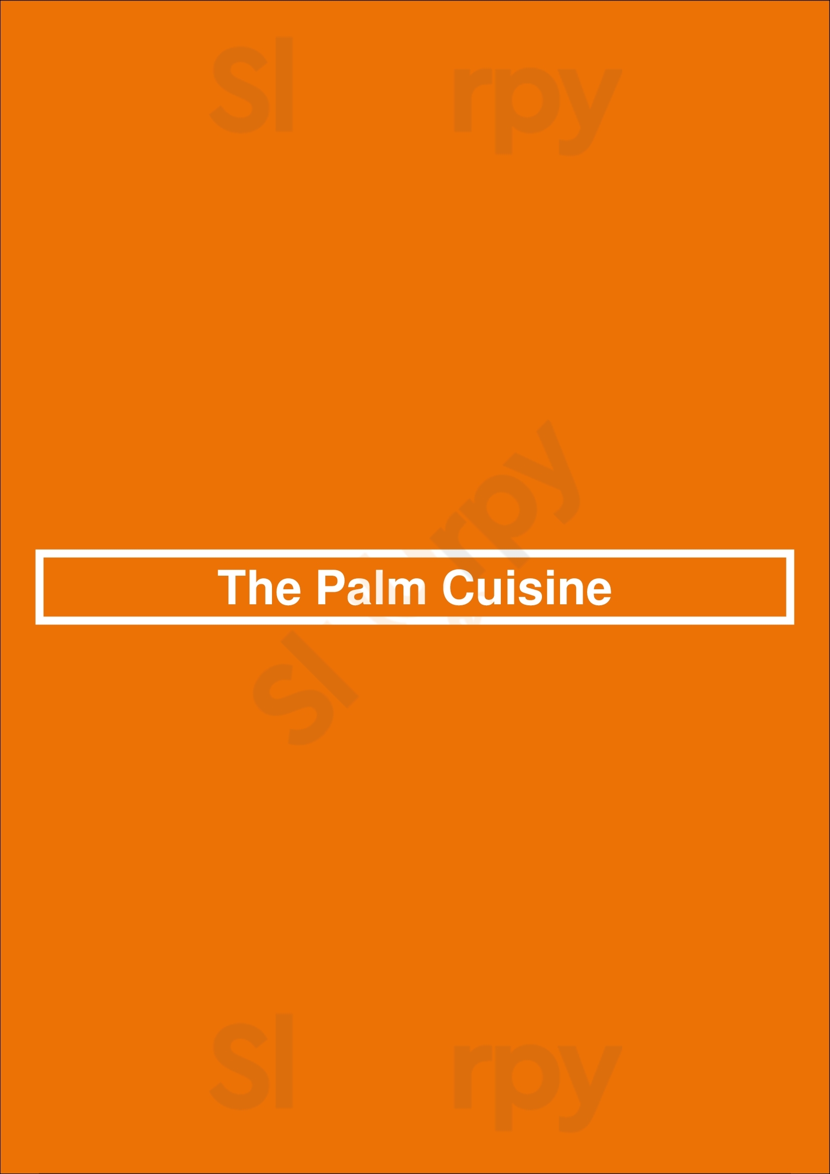 The Palm Cuisine ไทย Menu - 1