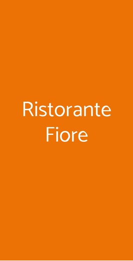 Ristorante Fiore, Scandicci