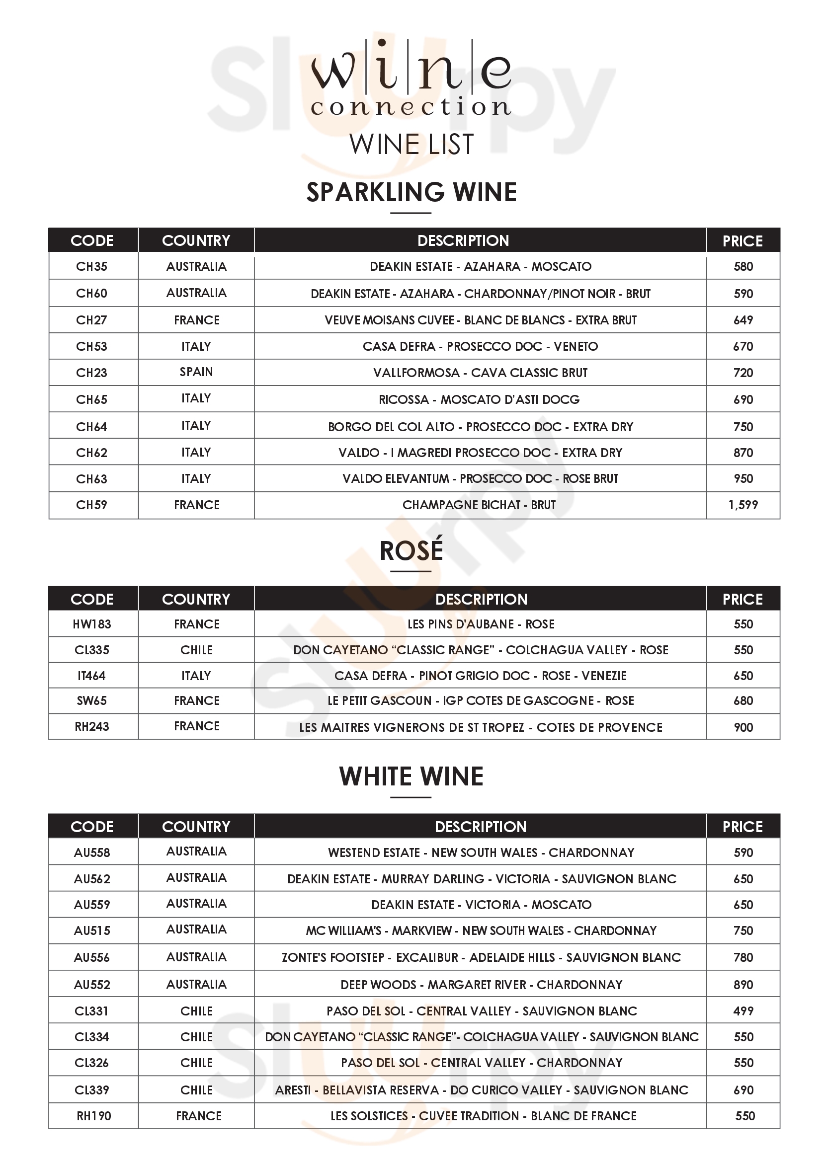 Wine Connection The Grill - The Groove Central World กรุงเทพมหานคร (กทม.) Menu - 1