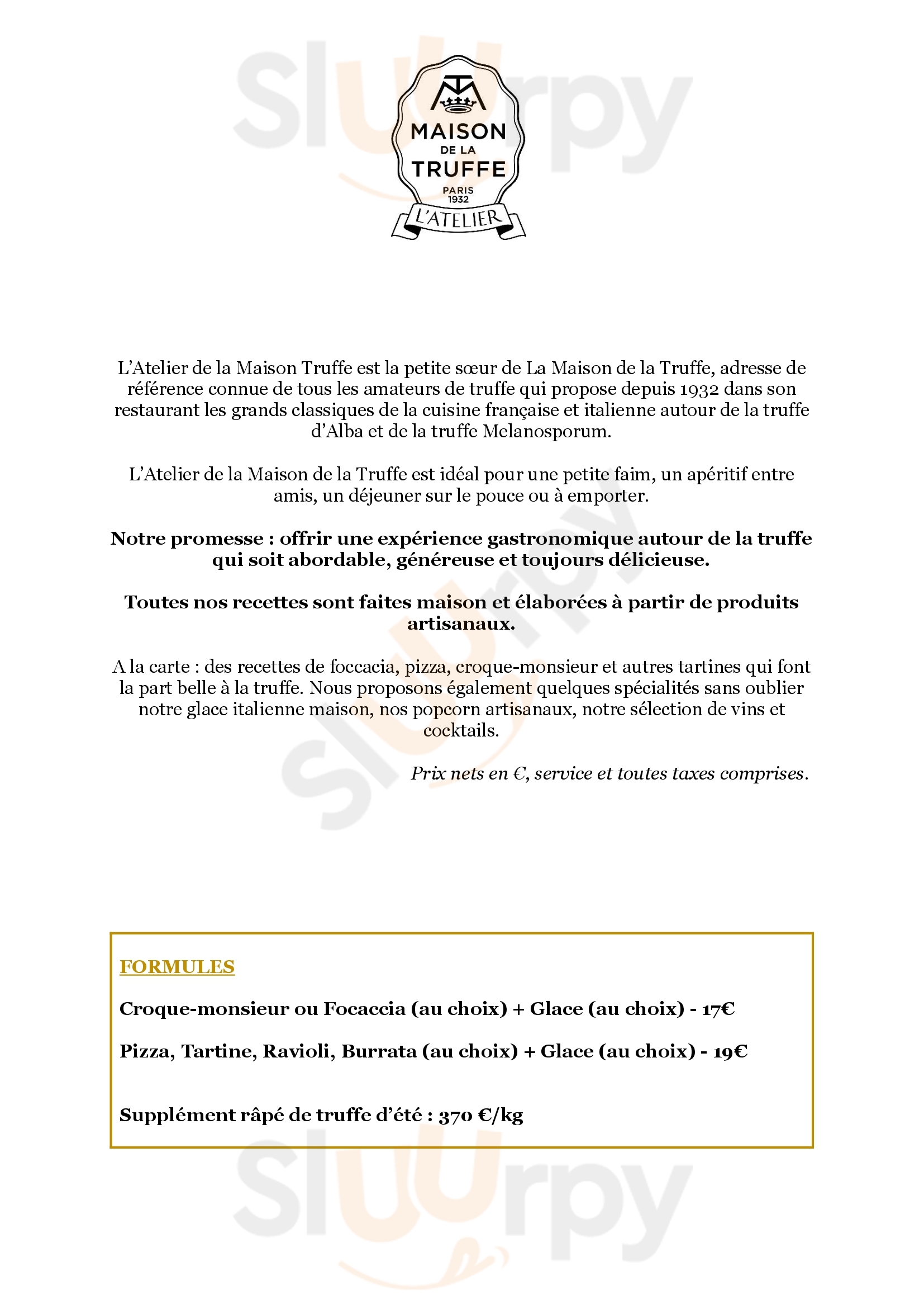 Maison De La Truffe กรุงเทพมหานคร (กทม.) Menu - 1