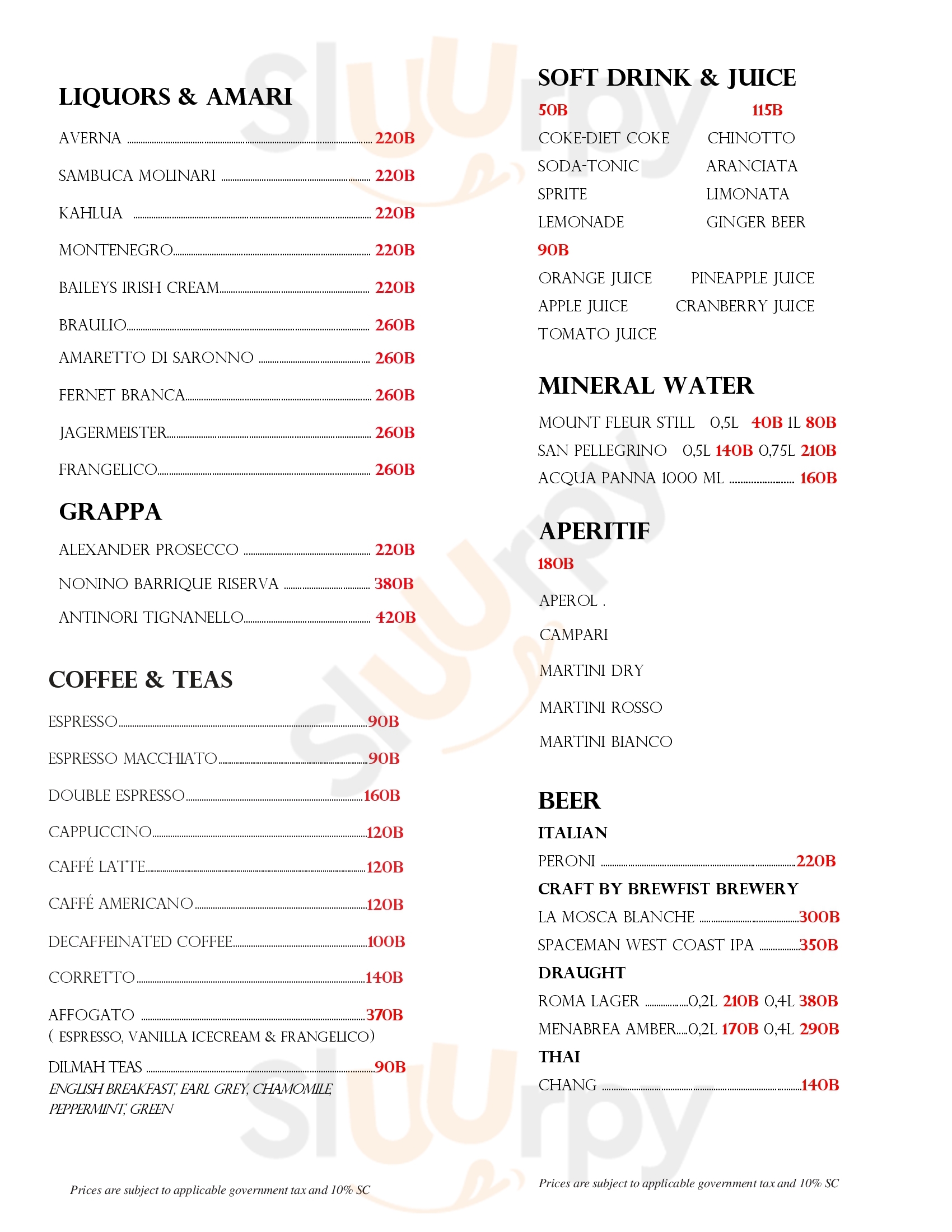 Main Menu - Nonna Nella By Lenzi