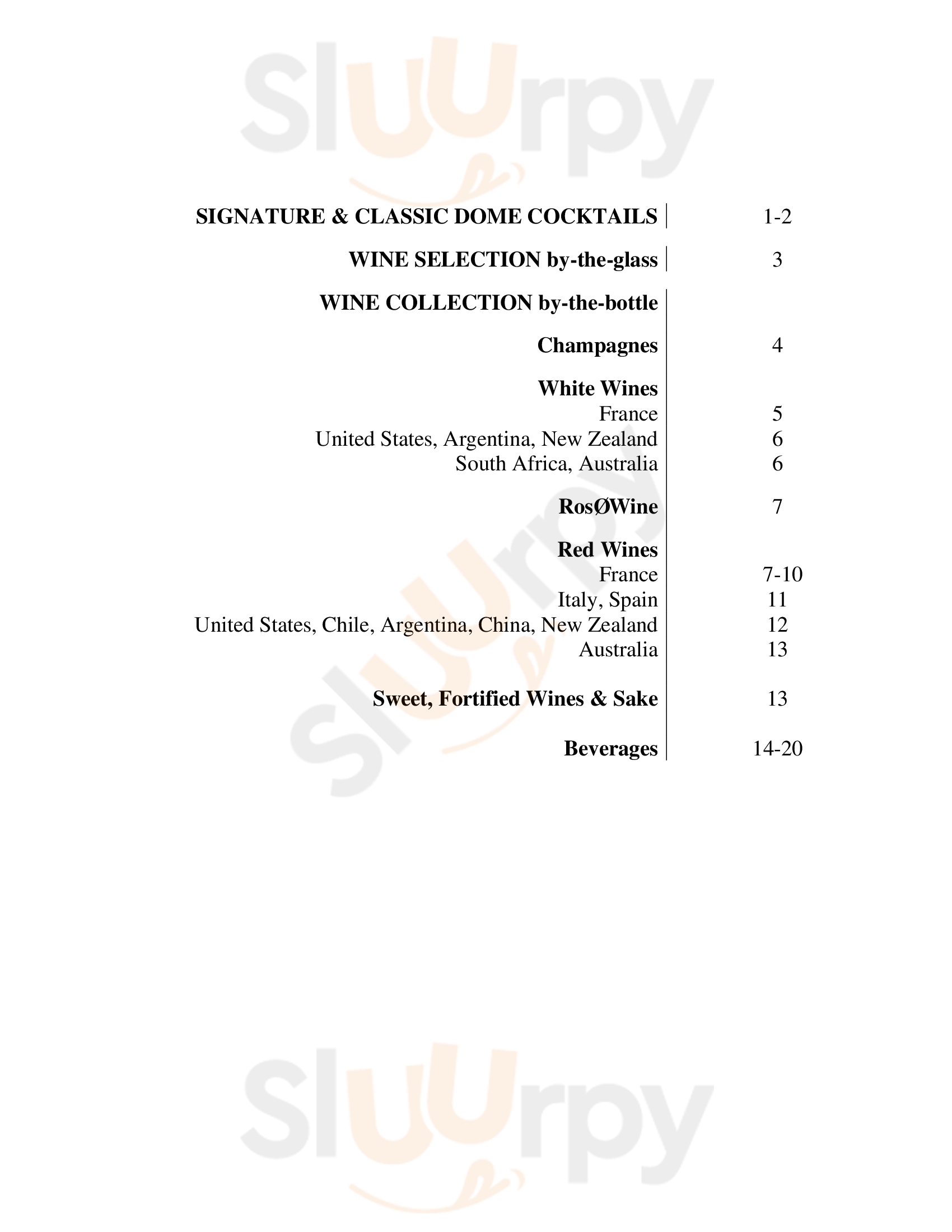 Main Menu - Breeze Restaurant