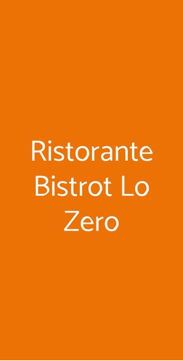 Ristorante Bistrot Lo Zero, Montespertoli