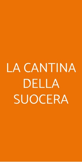 La Cantina Della Suocera, Reggio Calabria