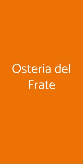 Osteria Del Frate, Torino