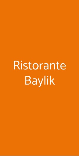 Ristorante Baylik, Reggio Calabria