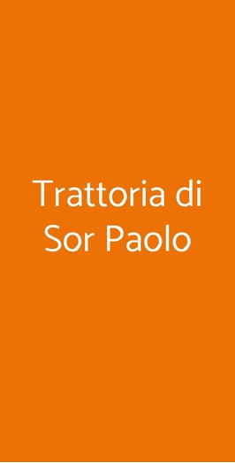 Trattoria Di Sor Paolo, San Casciano in Val di Pesa