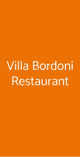 Villa Bordoni Restaurant, Greve in Chianti