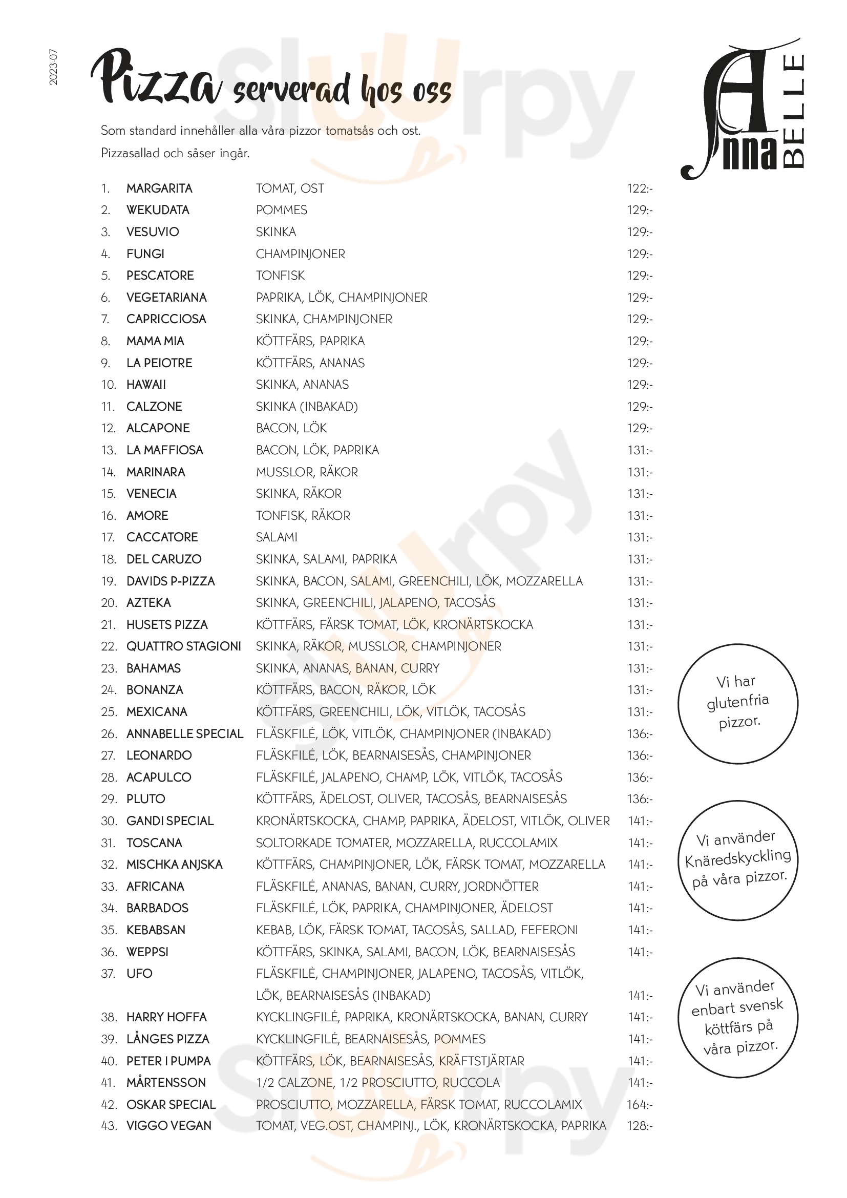 Resturang Annabelle Laholm Menu - 1
