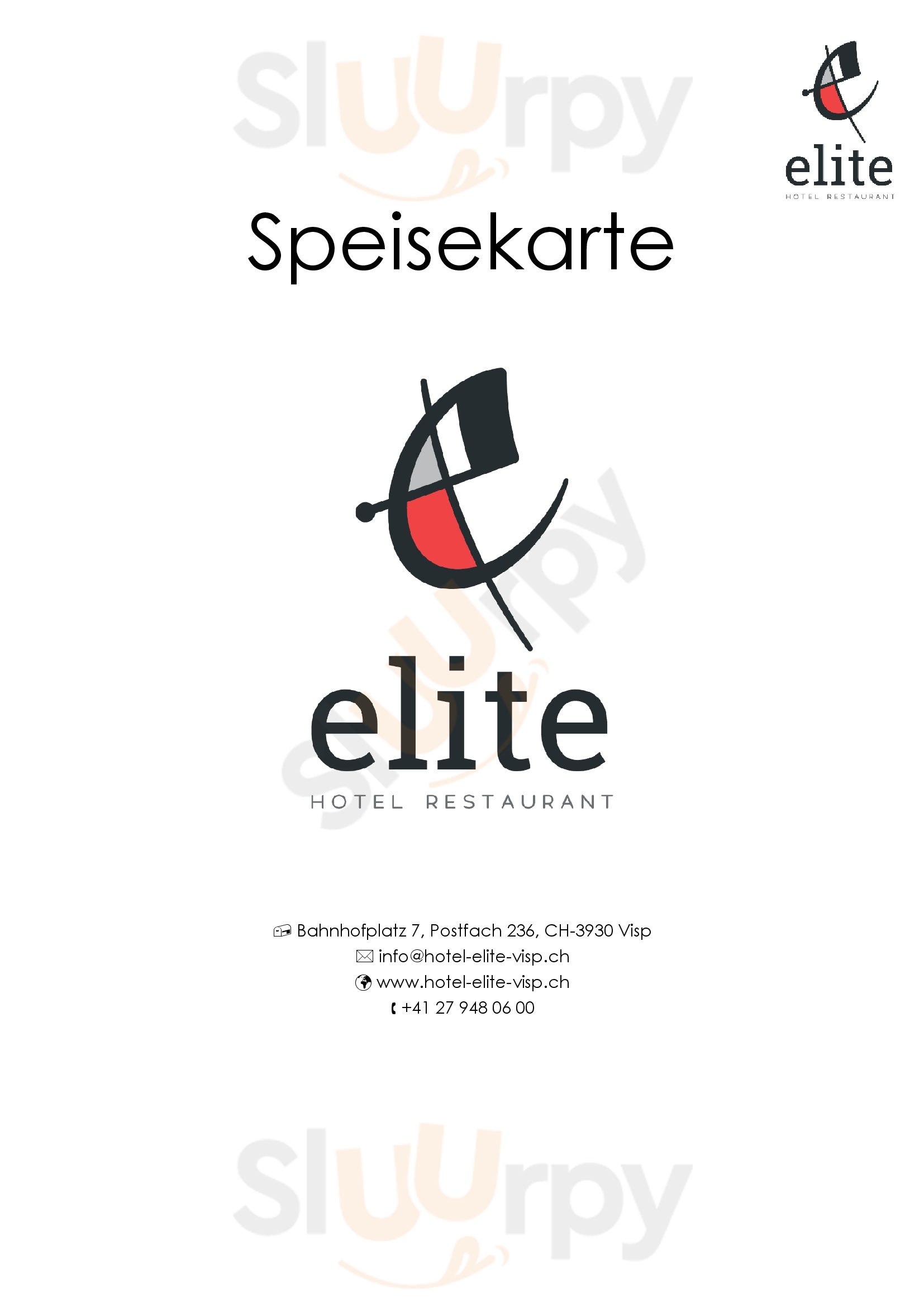 Restaurant Elite Visp Menu - 1