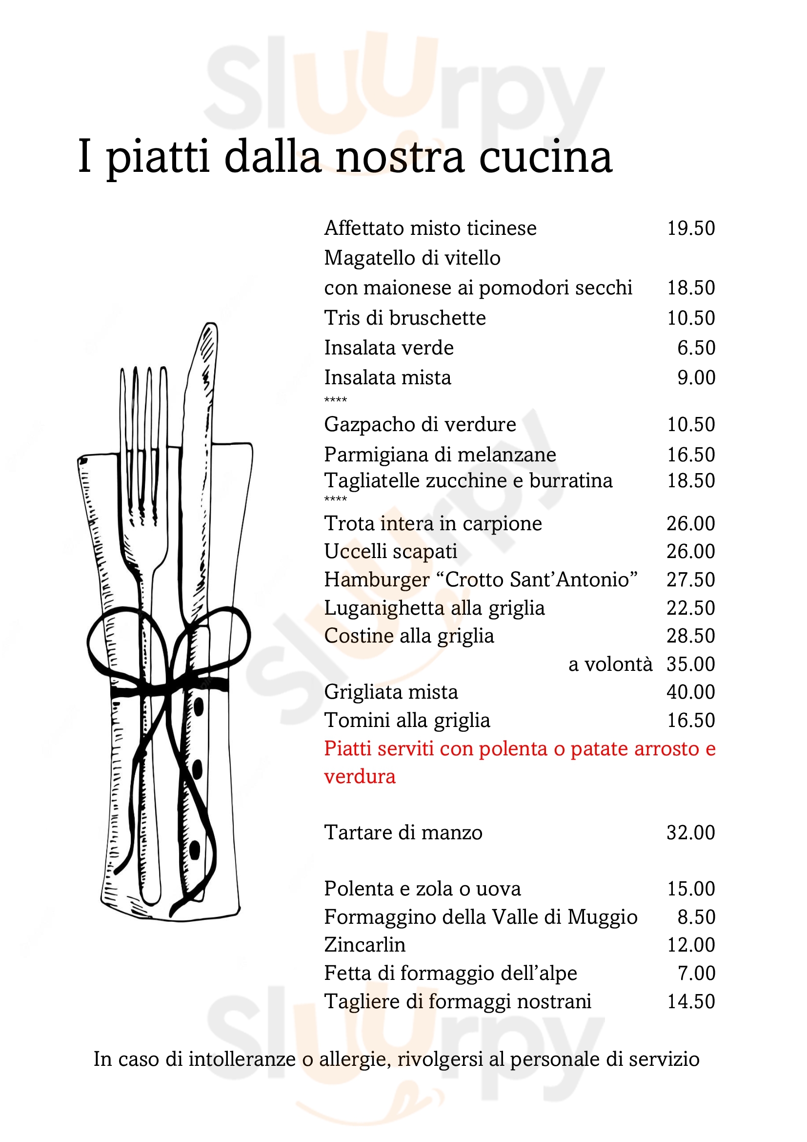 Snack Bar Sosta Chiasso Menu - 1