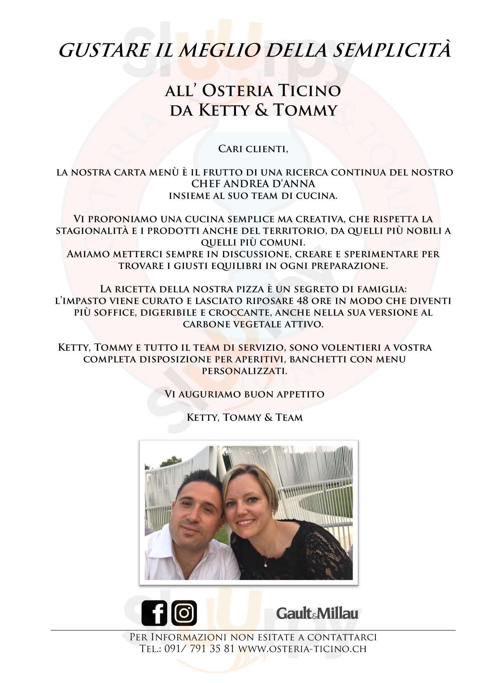 Osteria Da Ketty & Tommy Ascona Menu - 1