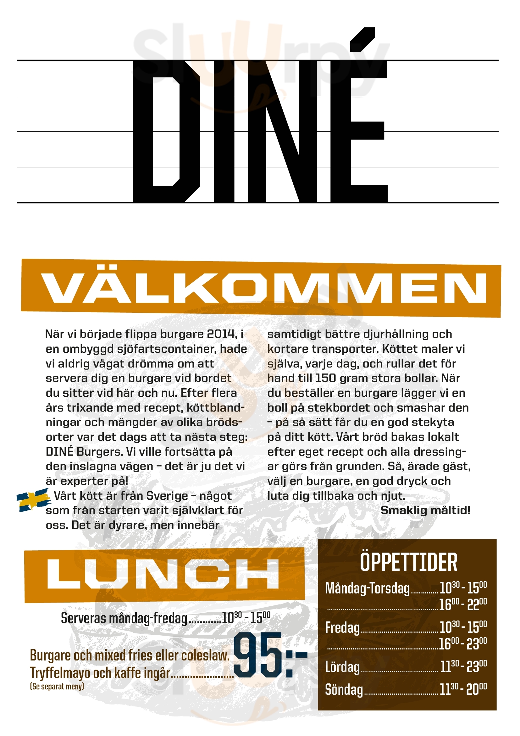 DinÉ Burgers Göteborg Menu - 1