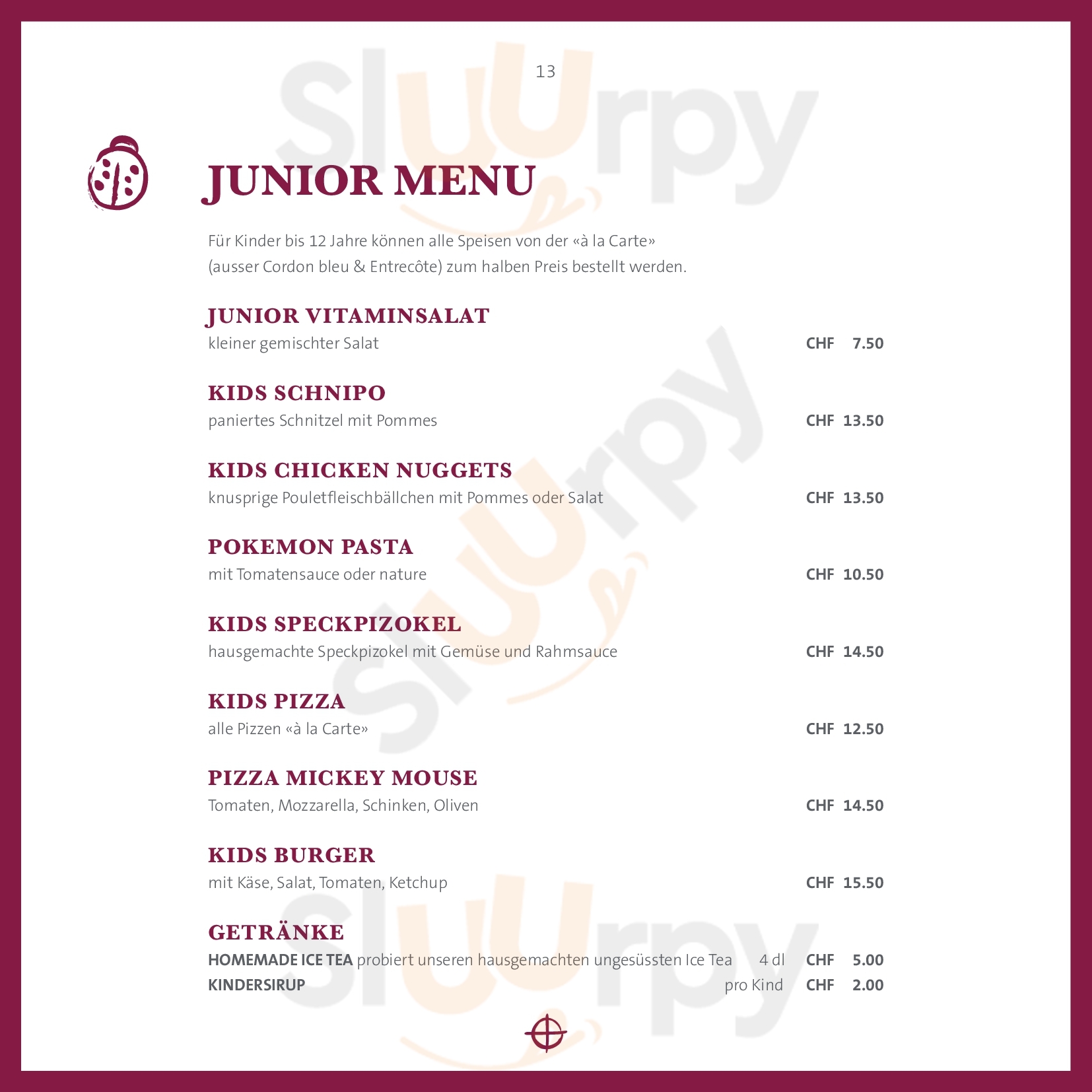Restorant-pizzeria Mulets Silvaplana Menu - 1