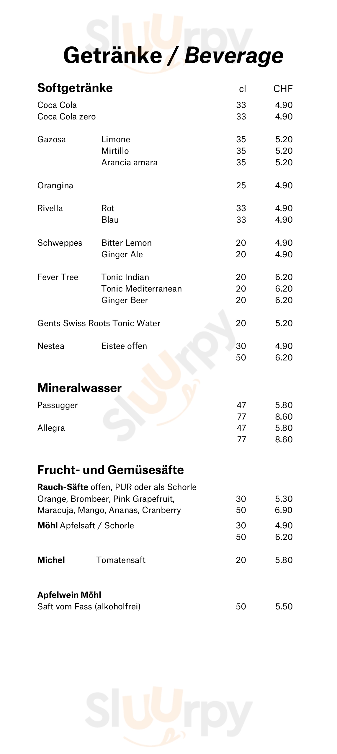 Hotel Restorant Lej Da Staz St. Moritz Menu - 1
