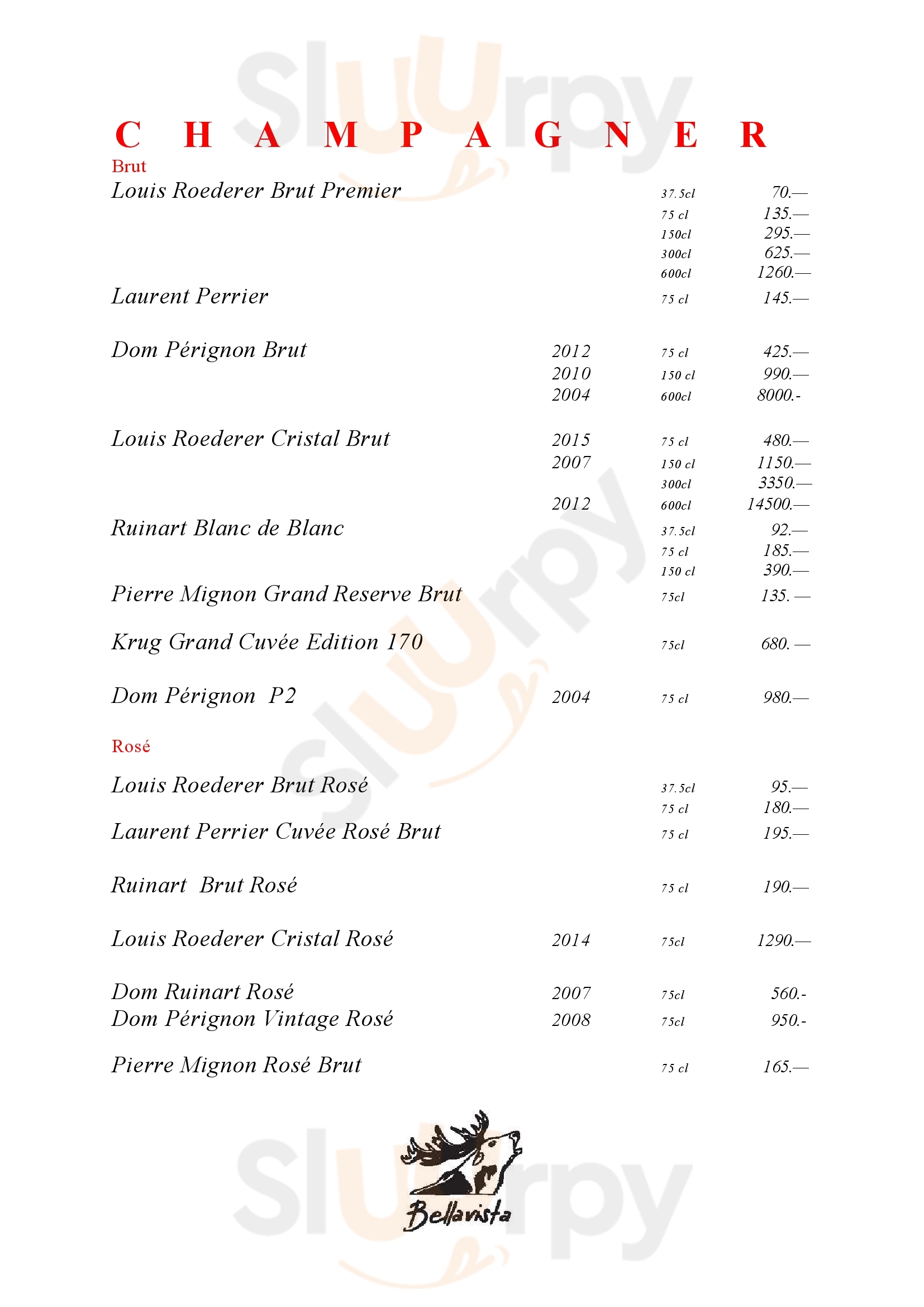Bellavista Silvaplana Menu - 1